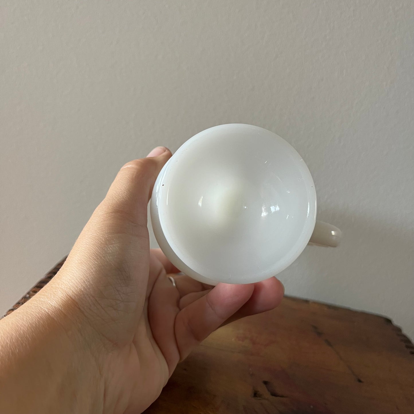 Vintage Lover’s Cup Milk Glass Pedestal Mug