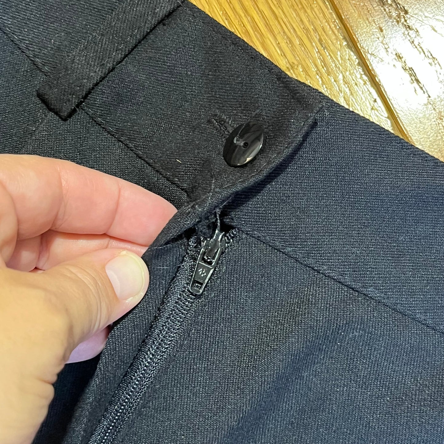 Vintage 90s Preppy Double Button Pleated / Flared Skirt