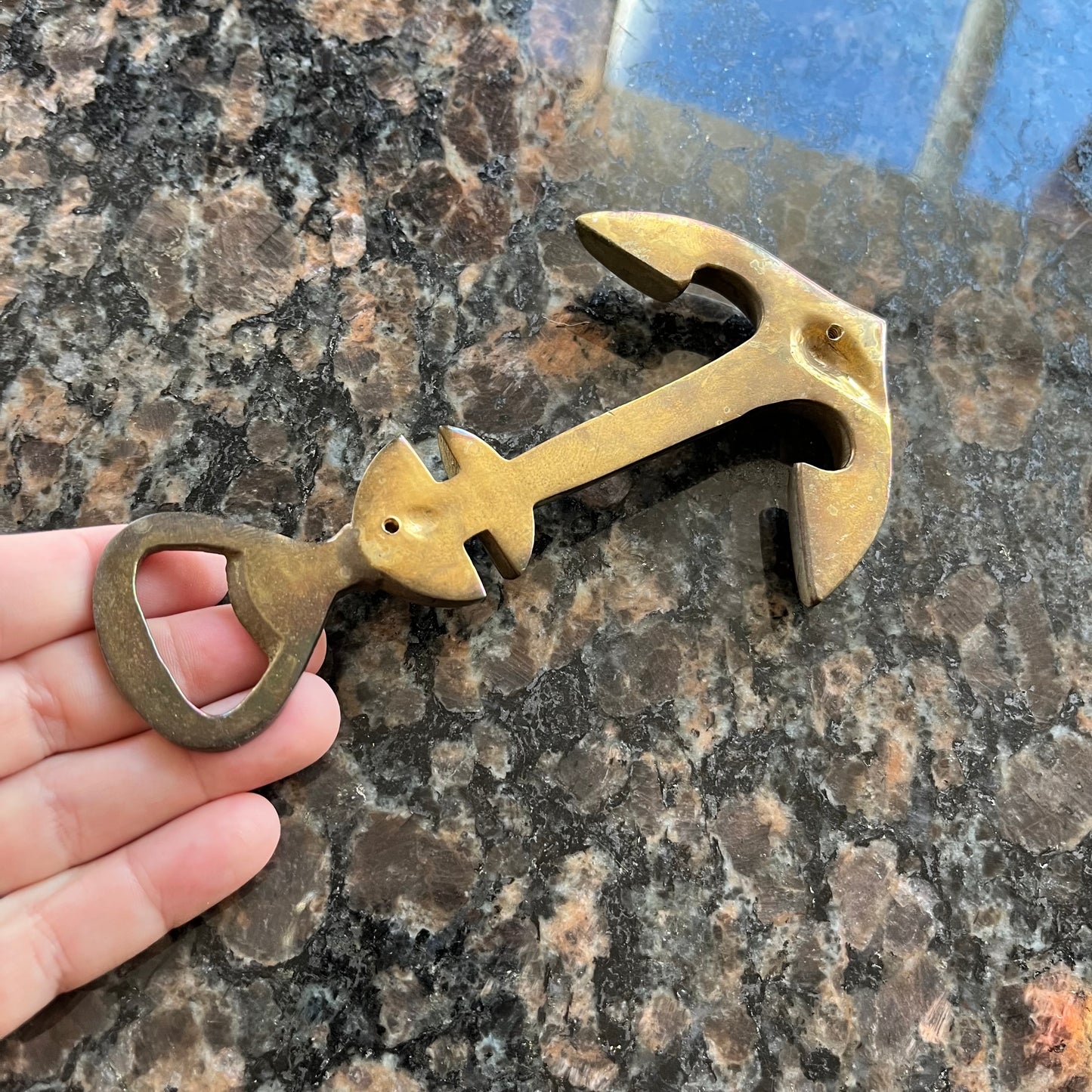 Vintage Brass Anchor Bottle Opener