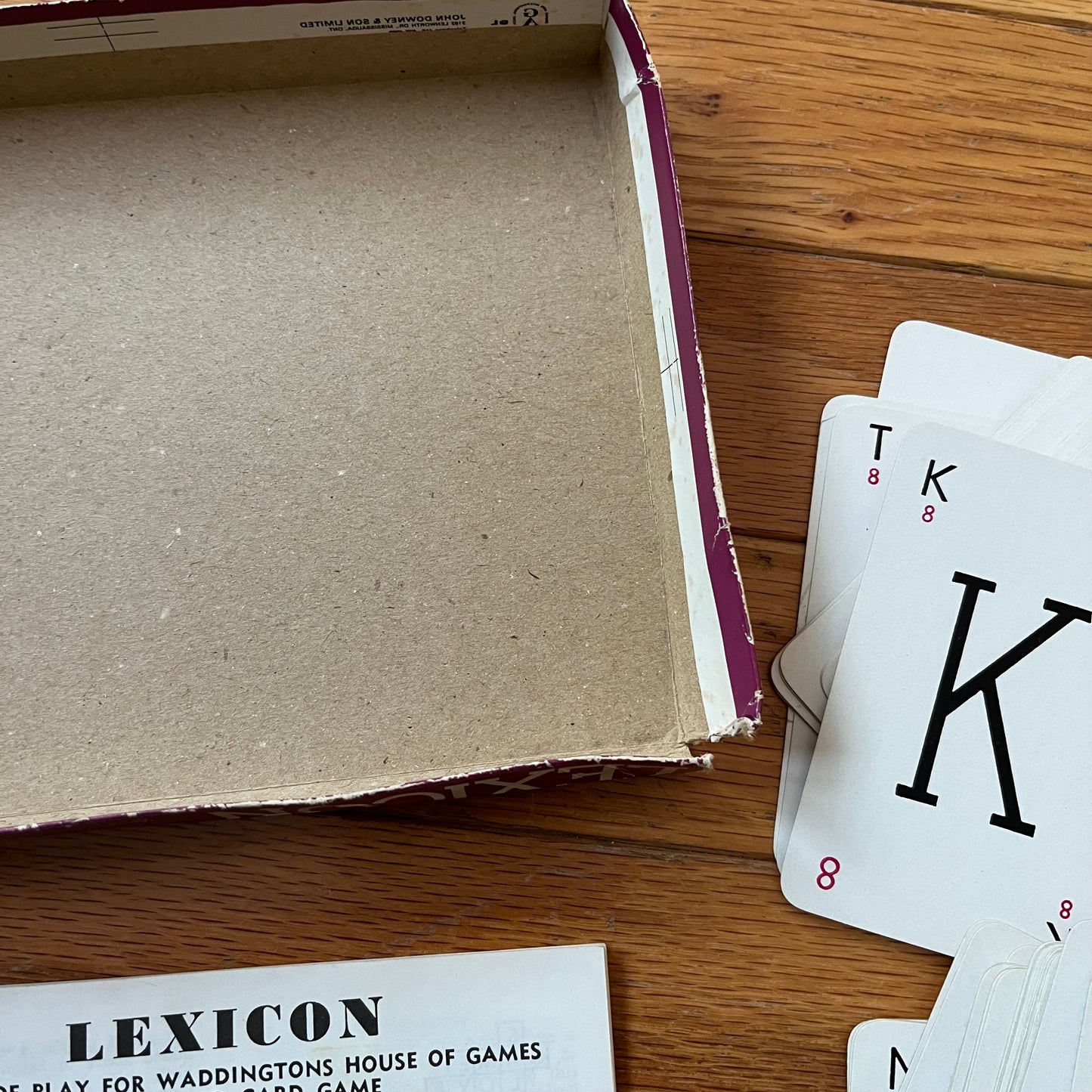 Vintage 70s Lexicon Card Game