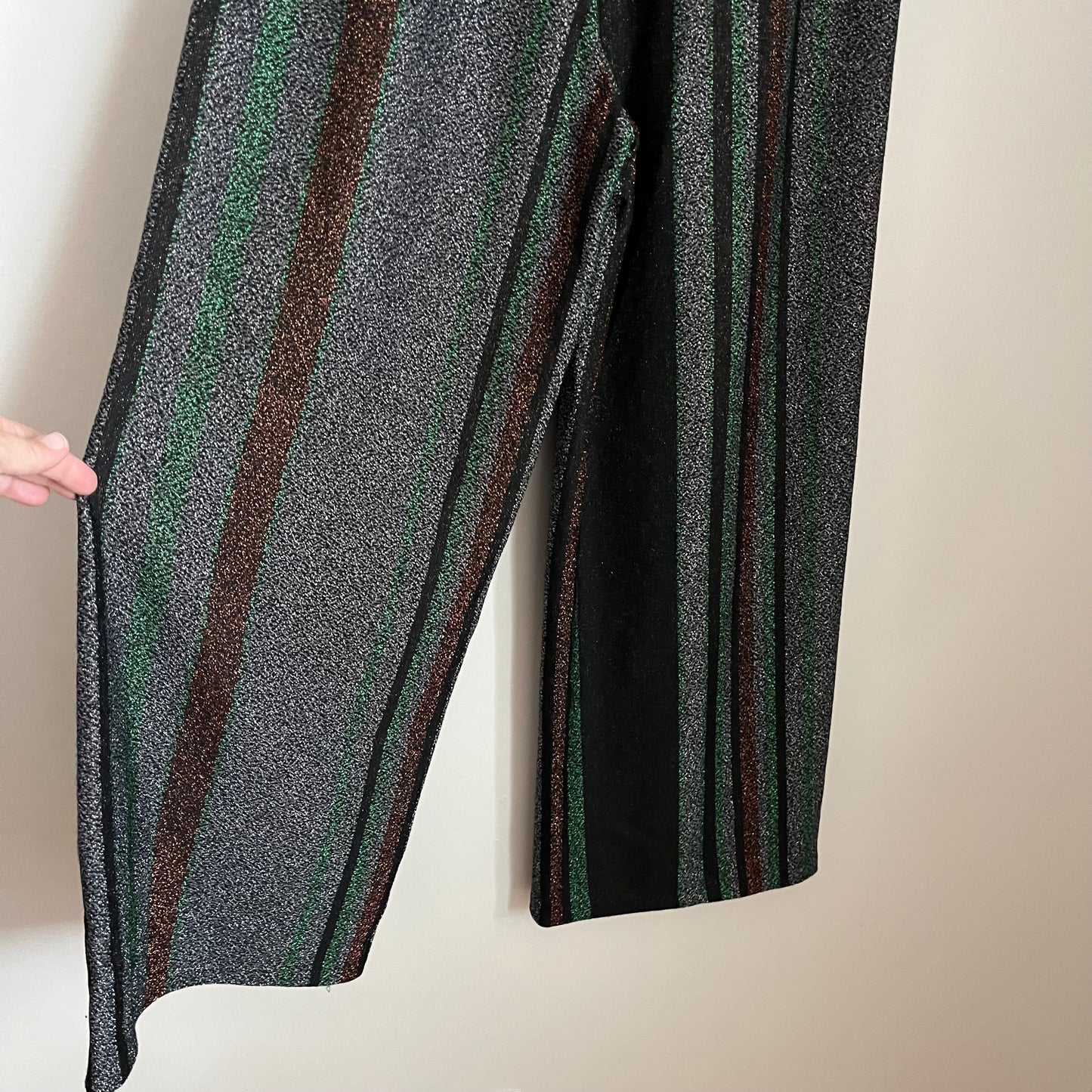 Luna Allegra Vertical Stripe Sparkly Pants