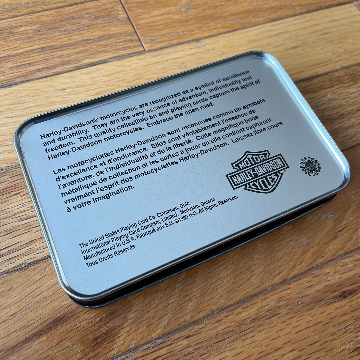 Vintage 1999 Harley Davidson Playing Card Set of Decks in Tin NIP