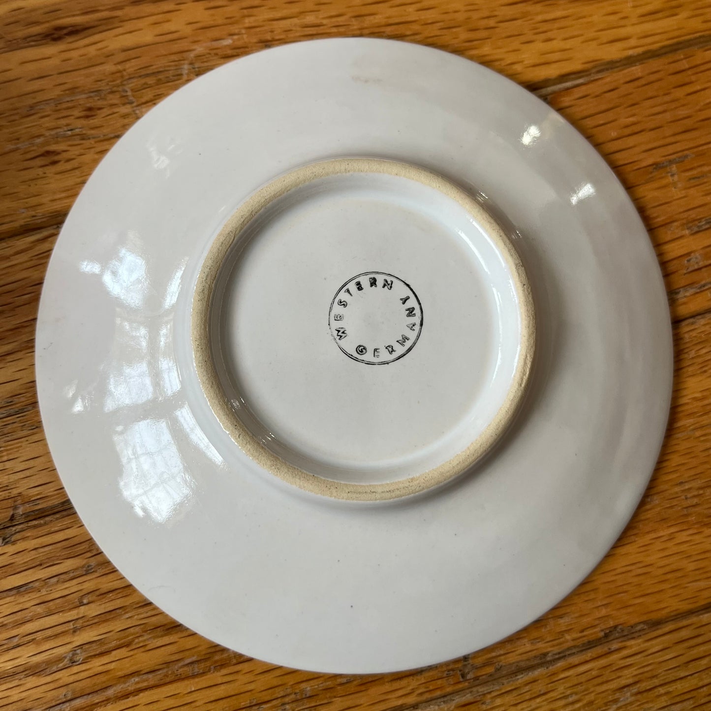 Vintage Orange Western Germany MCM Teacup and Saucer