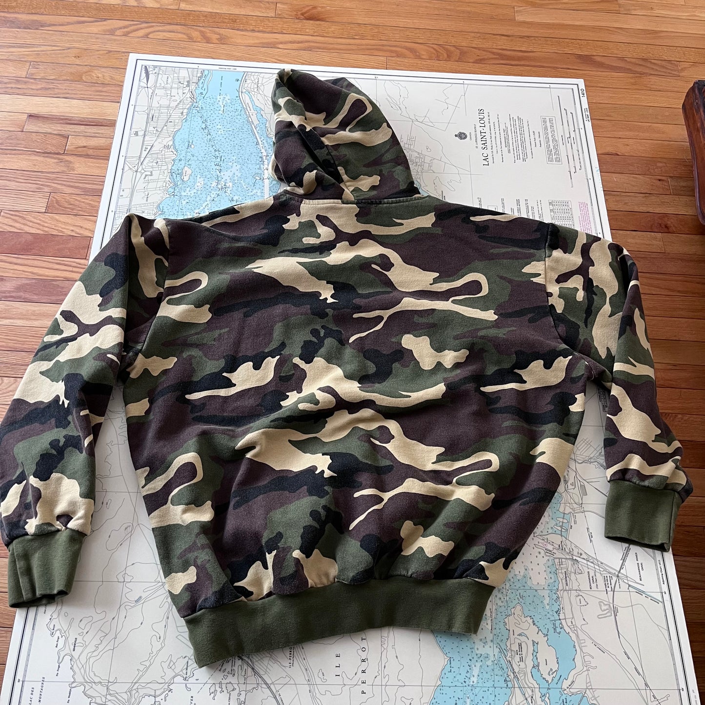 Vintage Rothco Camouflage Print Hoodie