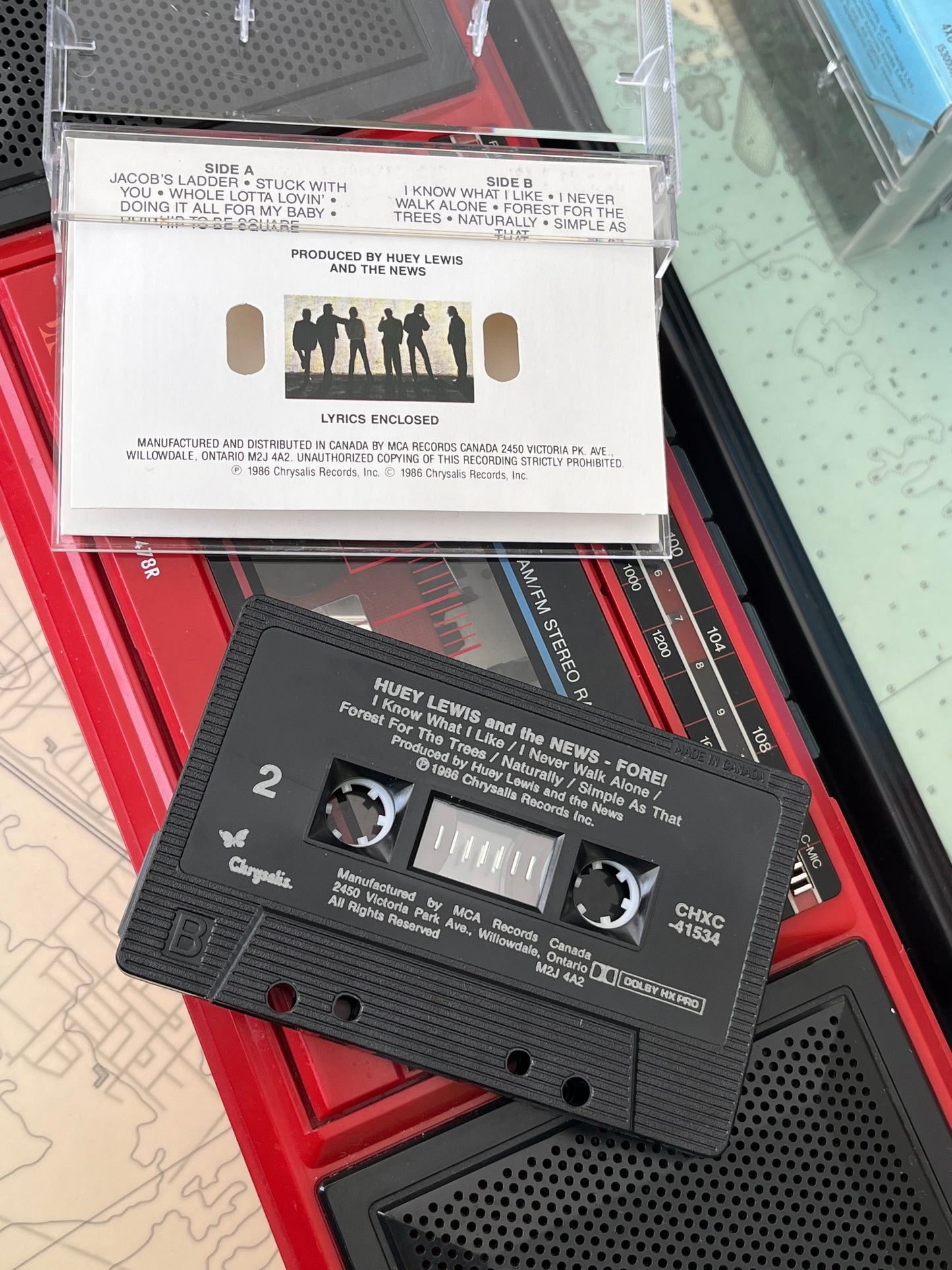 Vintage 1986 Huey Lewis and the News Fore! Cassette Tape