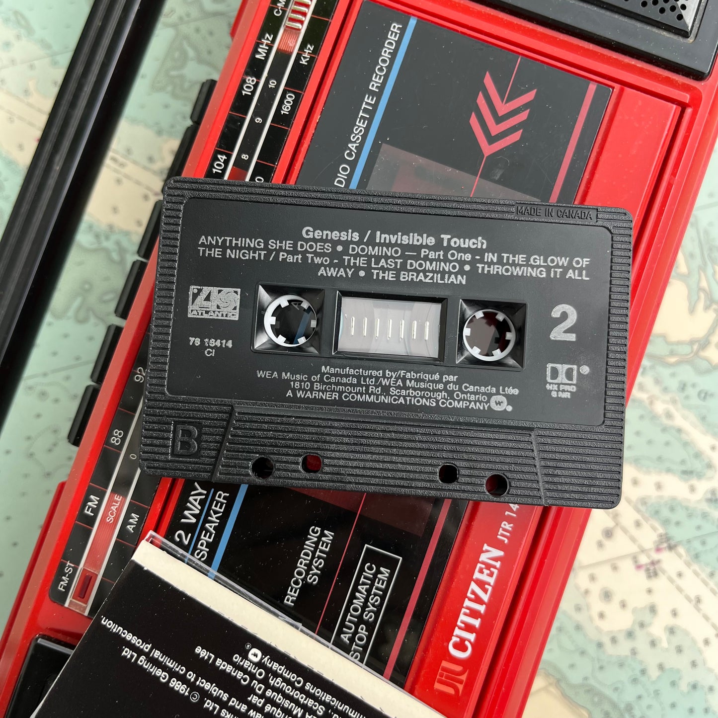 Vintage 1986 Genesis Invisible Touch Cassette Tape
