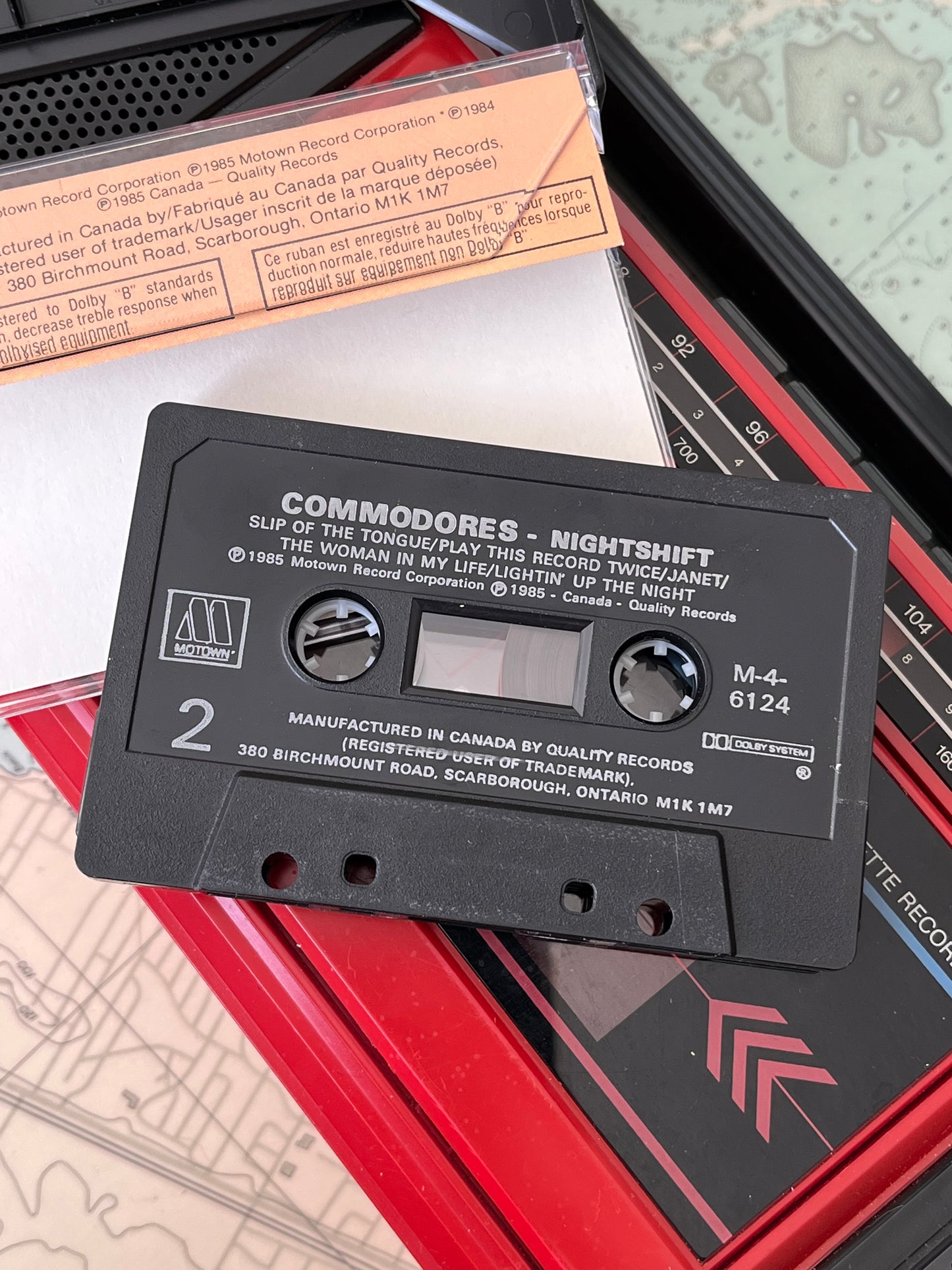 Vintage 1985 Commodores Nightshift Cassette Tape