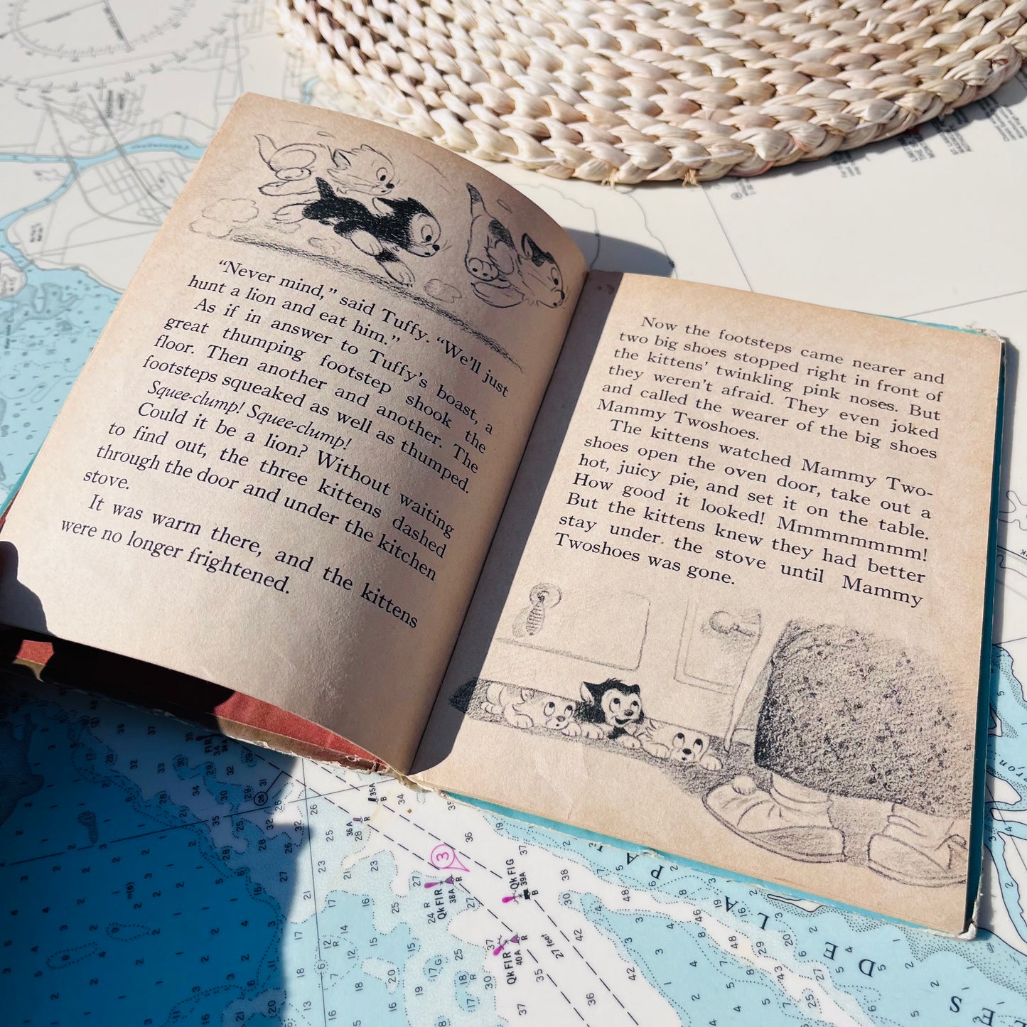 Vintage '50s Walt Disney The Three Orphan Kittens Hardcover Book