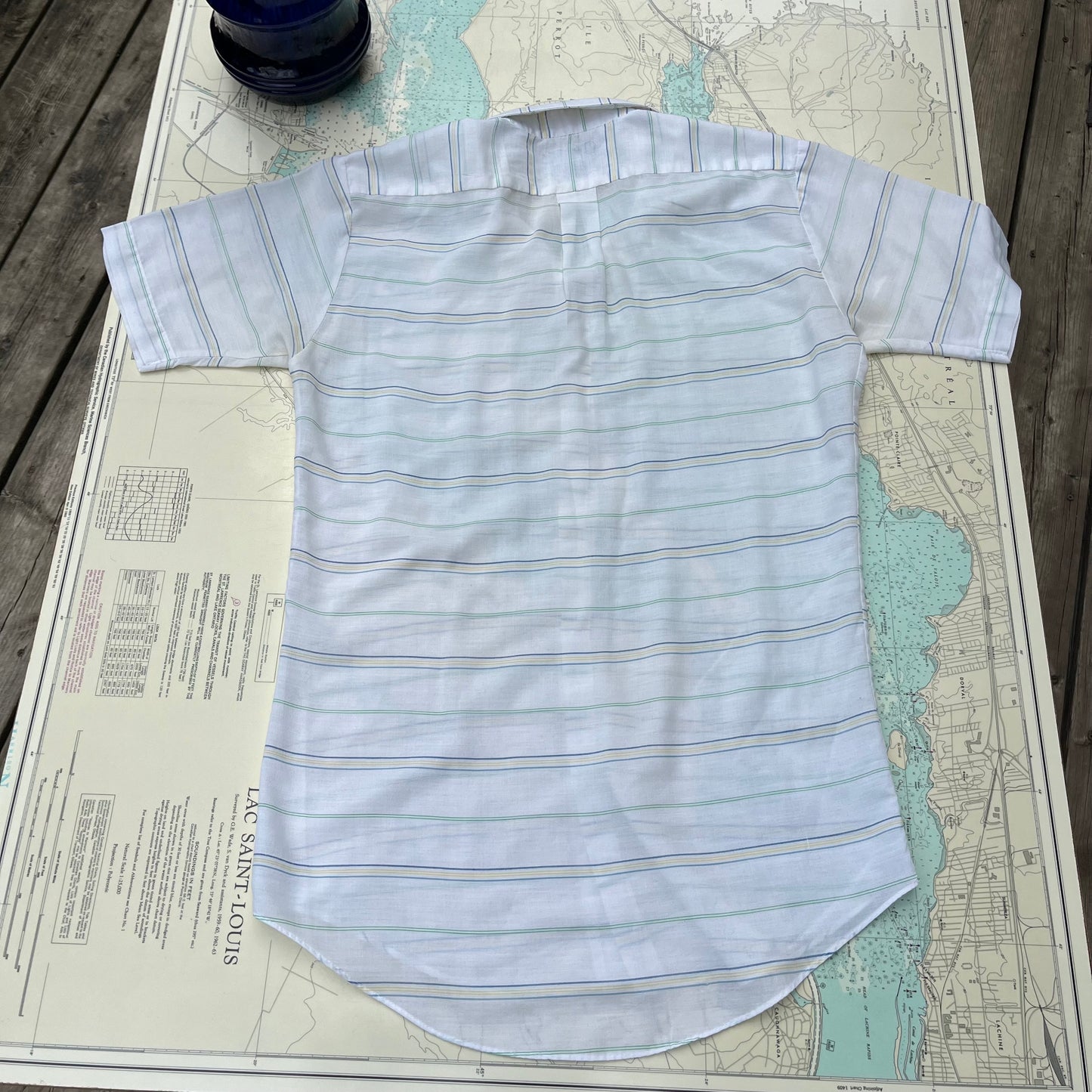 Vintage 90s Stylewise Striped Button Up Tee