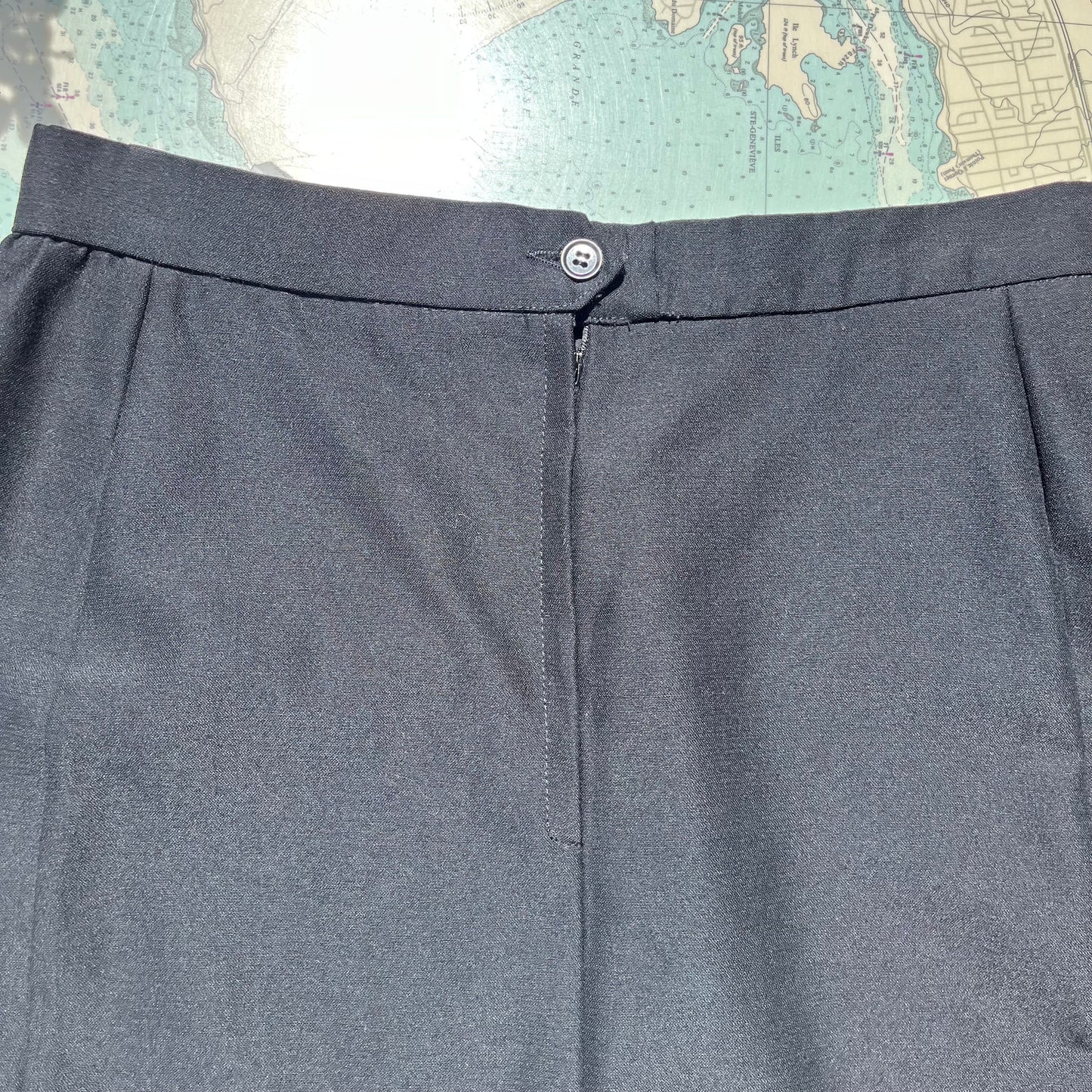 Vintage 90s Christian Aujard Black Pencil Skirt