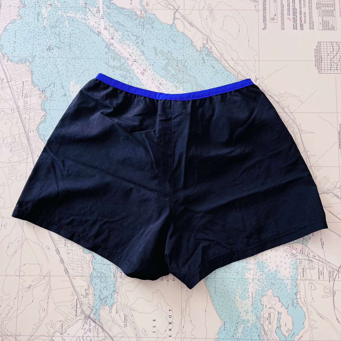 Vintage 90s Haddad Nylon Shorts with Zipper Fly