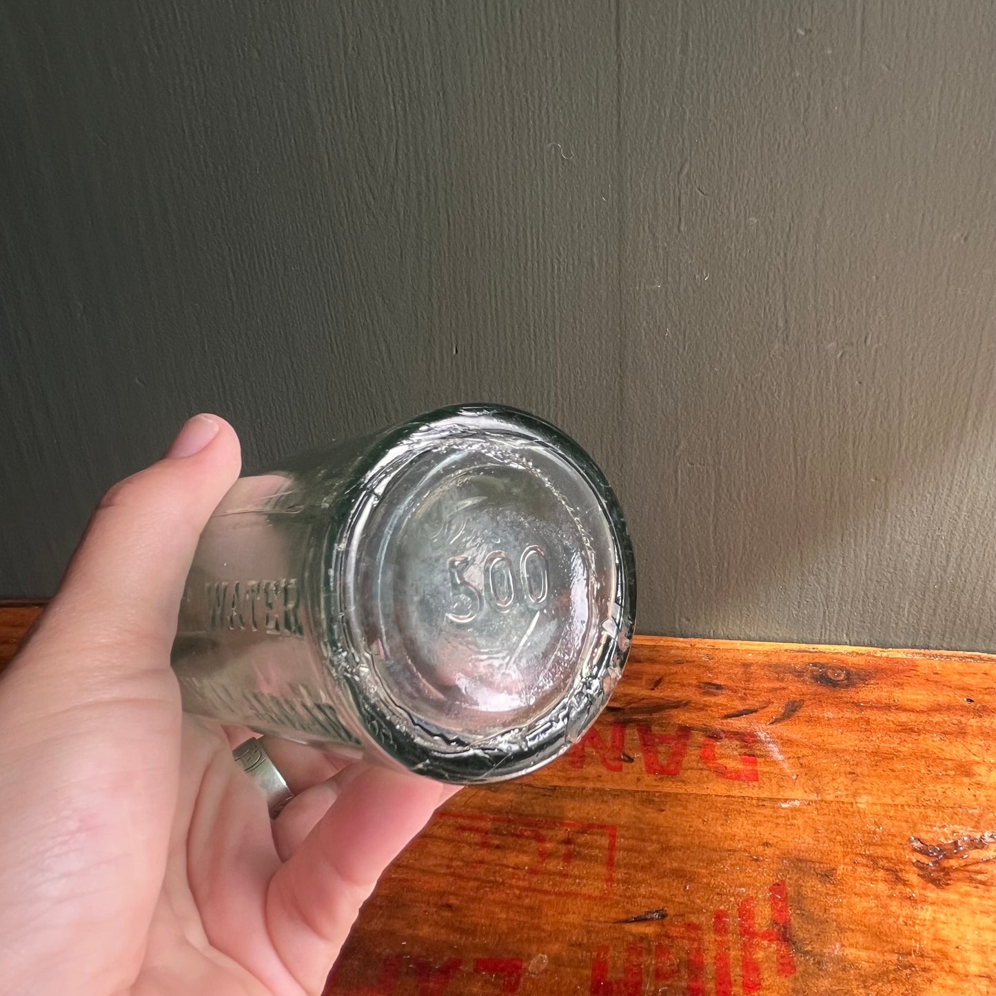 Vintage Embossed Florida Water Murray & Lanman Druggists New York Glass Bottle