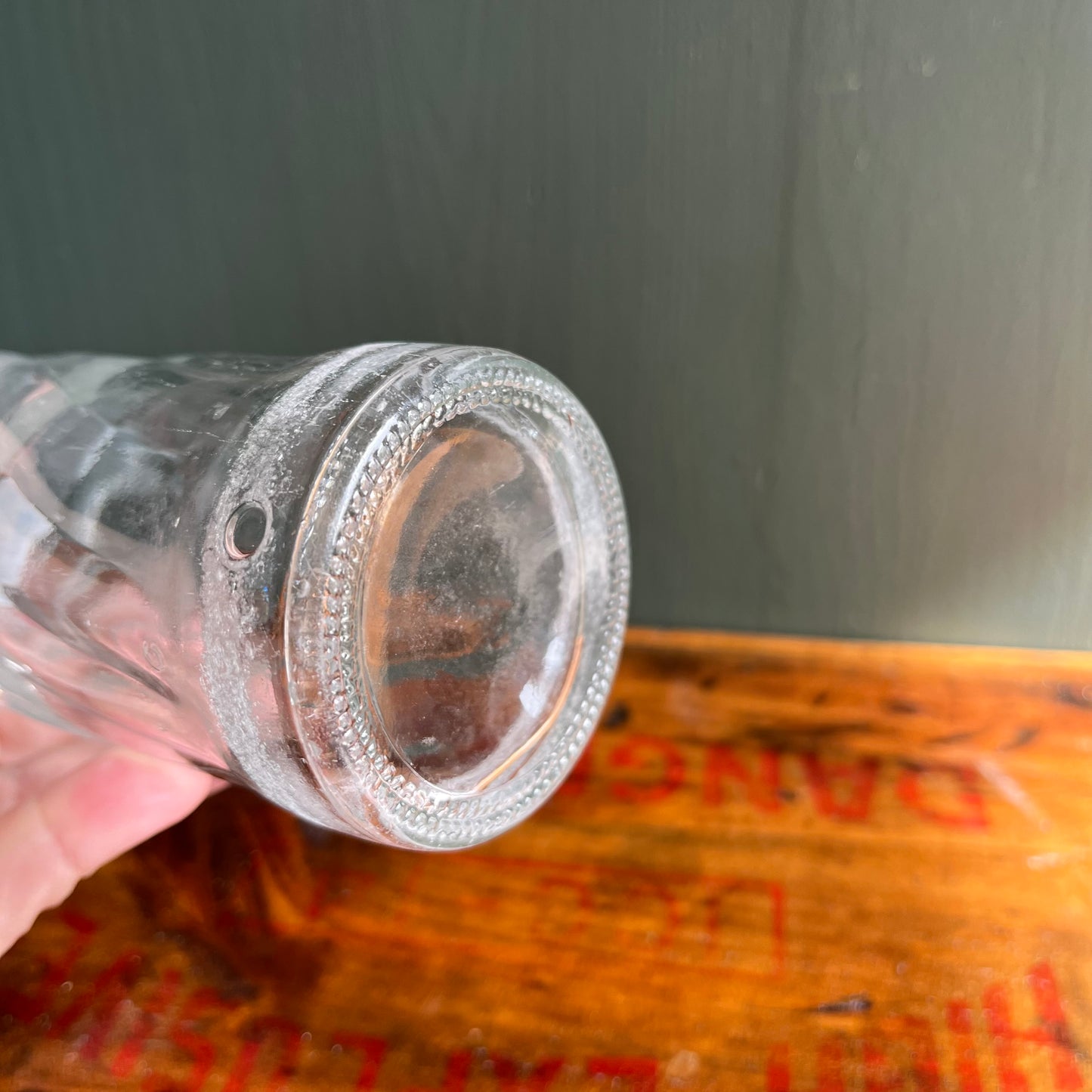 Vintage Pepsi Embossed Swirl Graphic Bottle