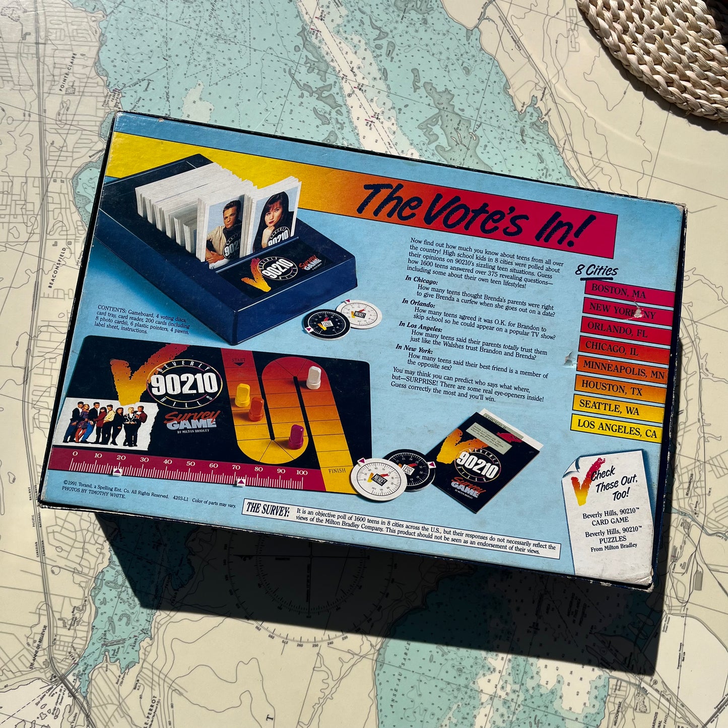 Vintage 1991 Beverly Hills 90210 Survey Game Canadian Version