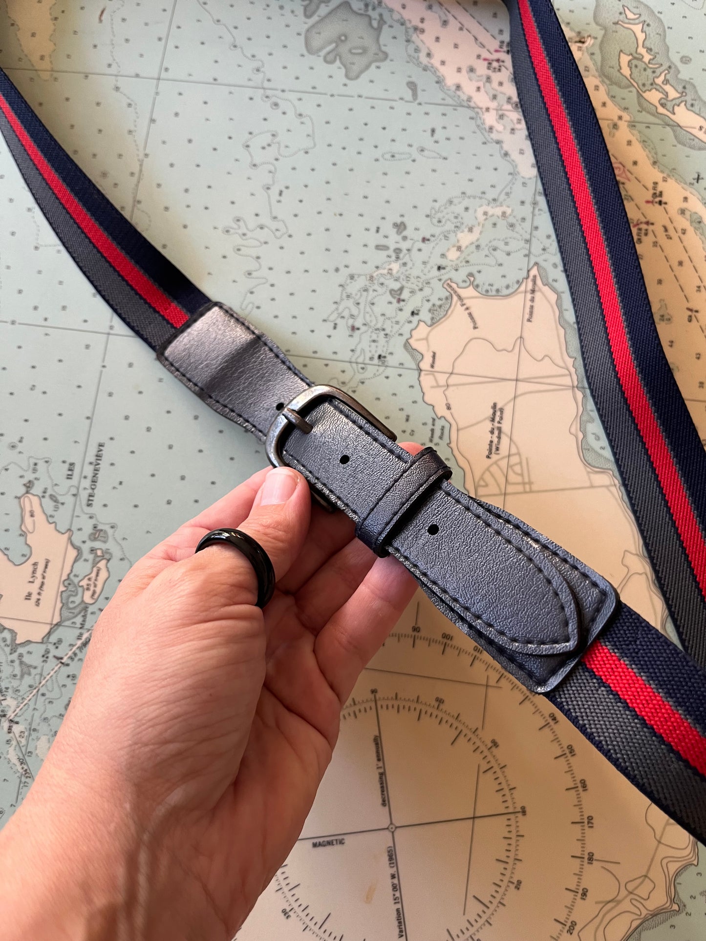 Vintage Preppy Elastic Striped Belt