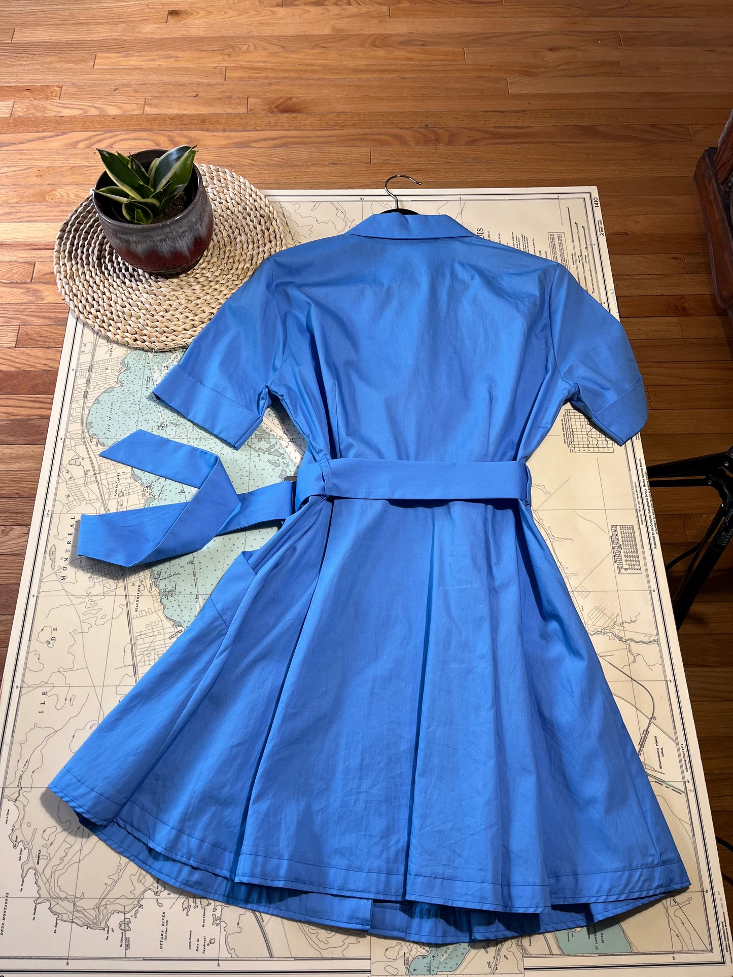 Icone Par Simons Organic Cotton Blue Shift Dress