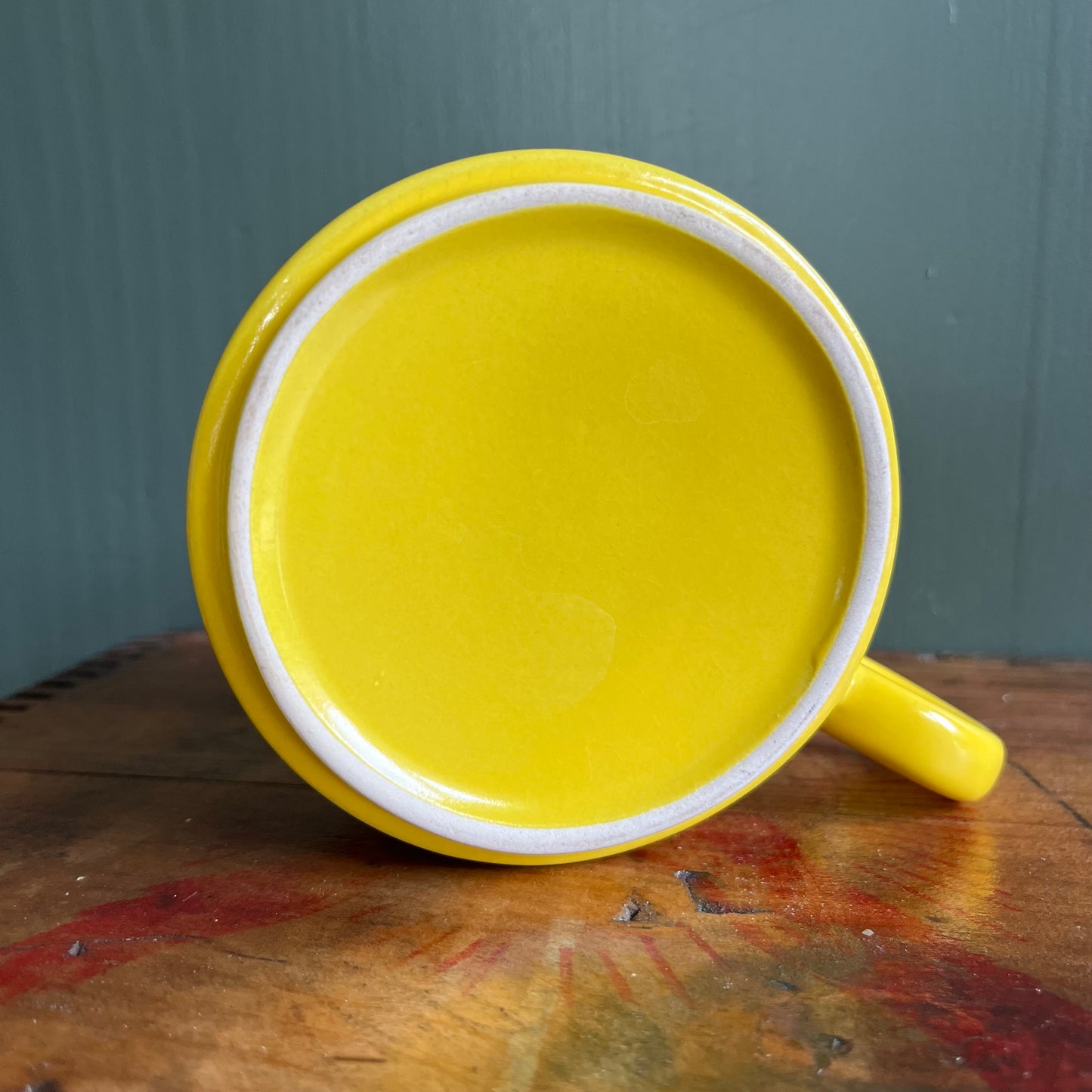 Vintage Lemon Yellow Stackable Cup / Mug