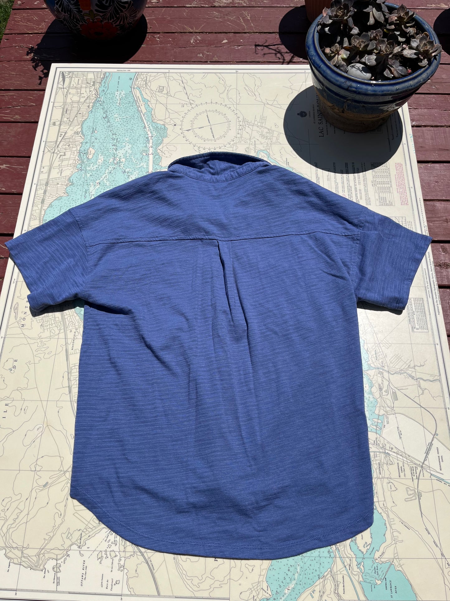 Eddie Bauer Blue Button Up Tee