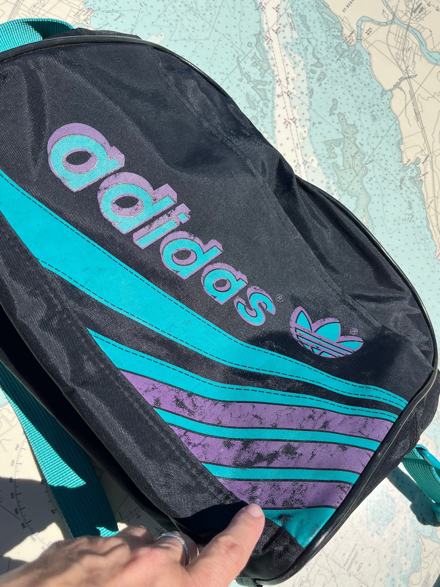 Vintage Adidas West Germany Trefoil Graphic Bag