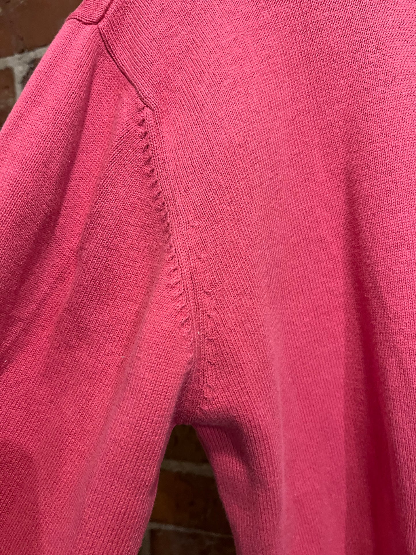 Vintage Aston Pink Knit Collared Sweater