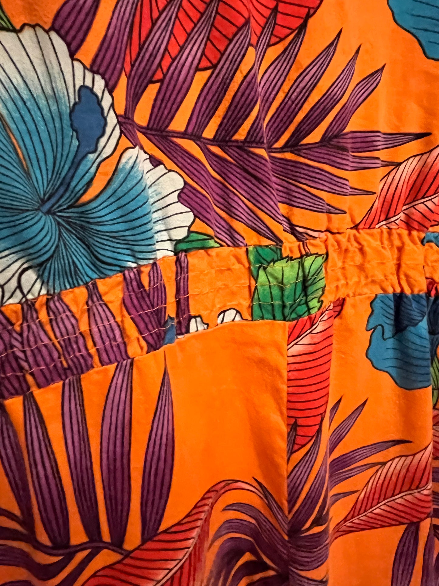 Vintage 70s That's Right Tropical Beach Romper