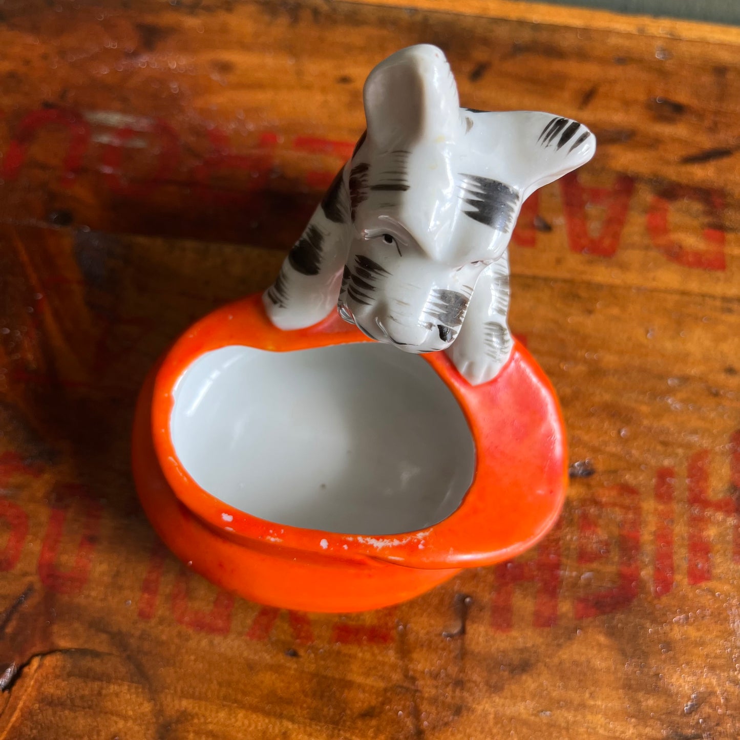 Vintage White Terrier / Scottie Dog Ashtray / Trinket Dish