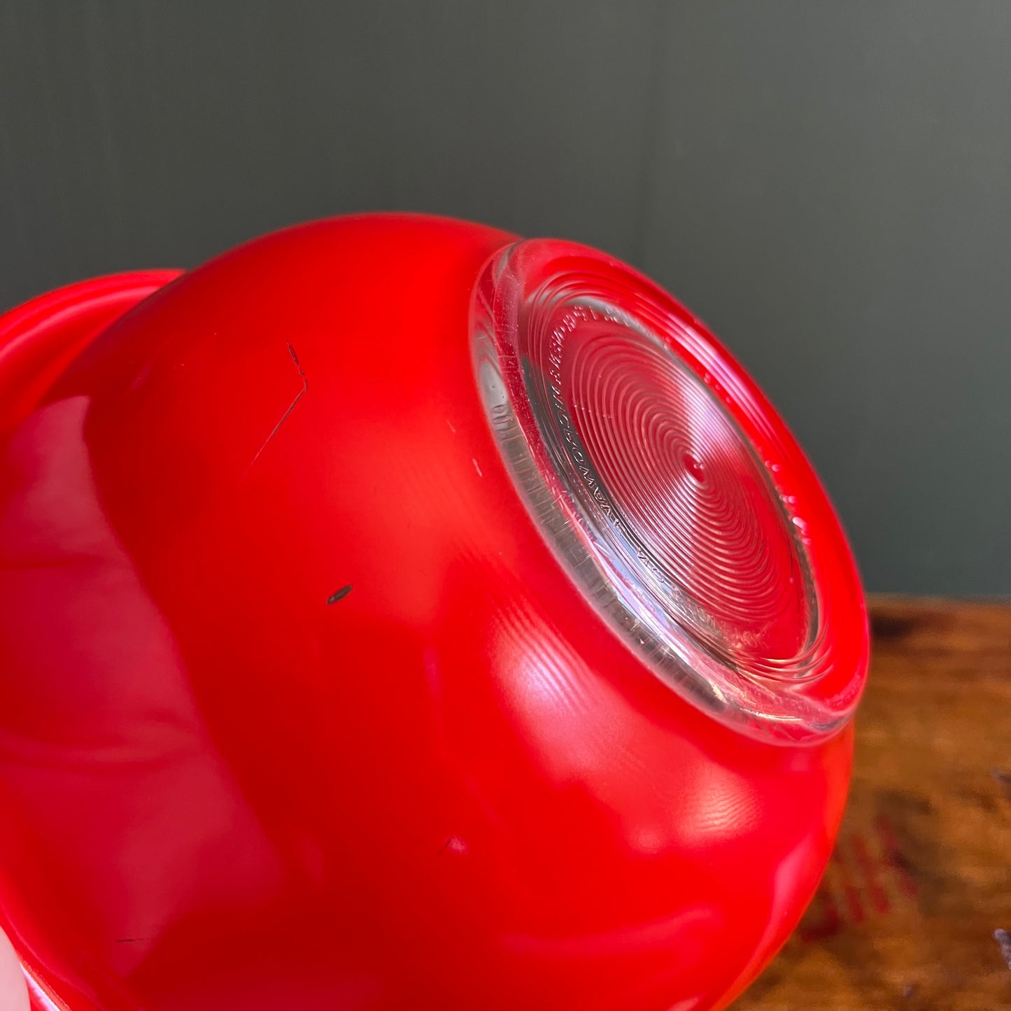 Vintage Pyrex Red Yellow Blue Set of 3 Nesting Bowls