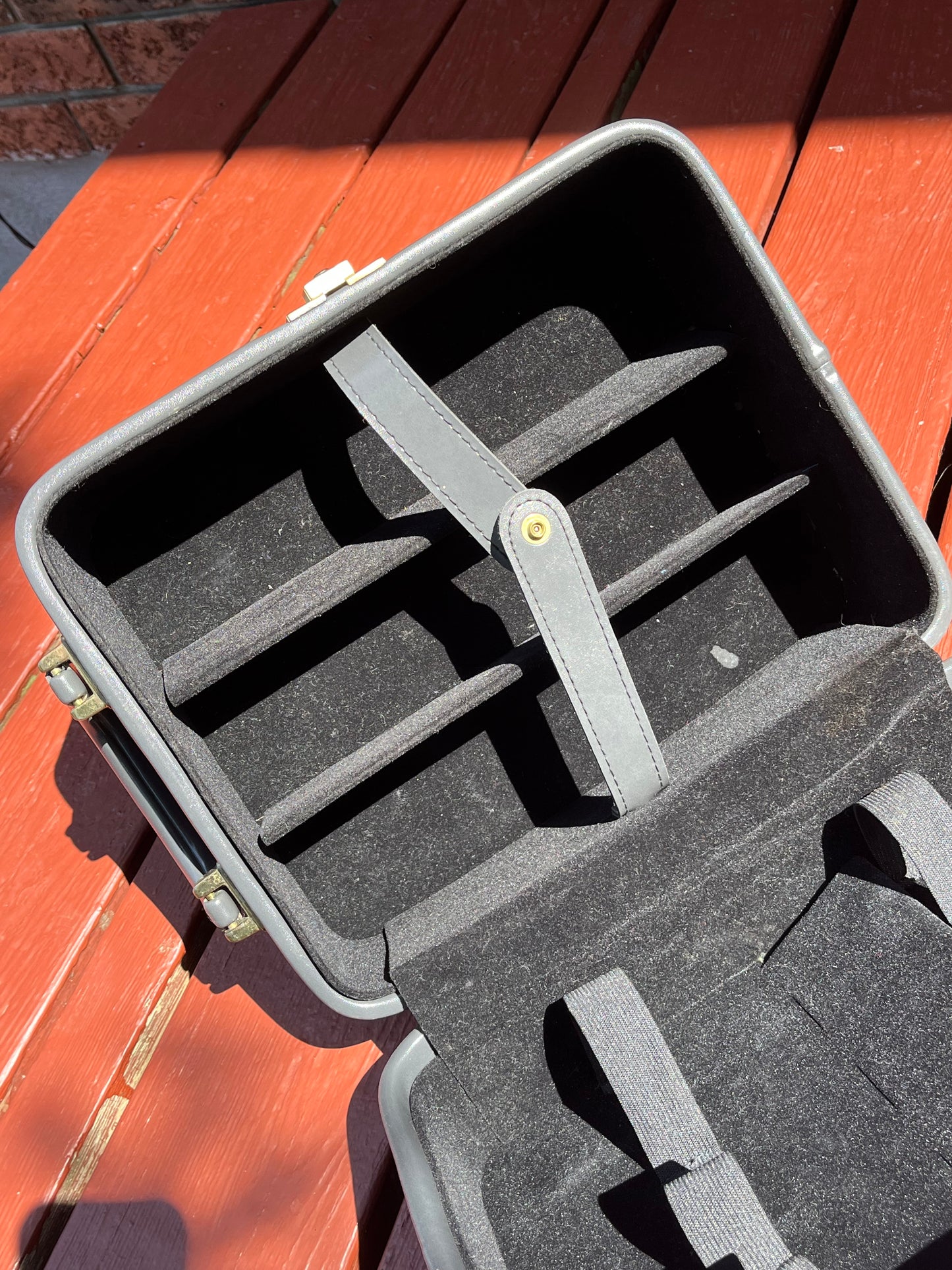 Vintage Stradellina Grey Hard Shell Suitcase / Portable Bar Case