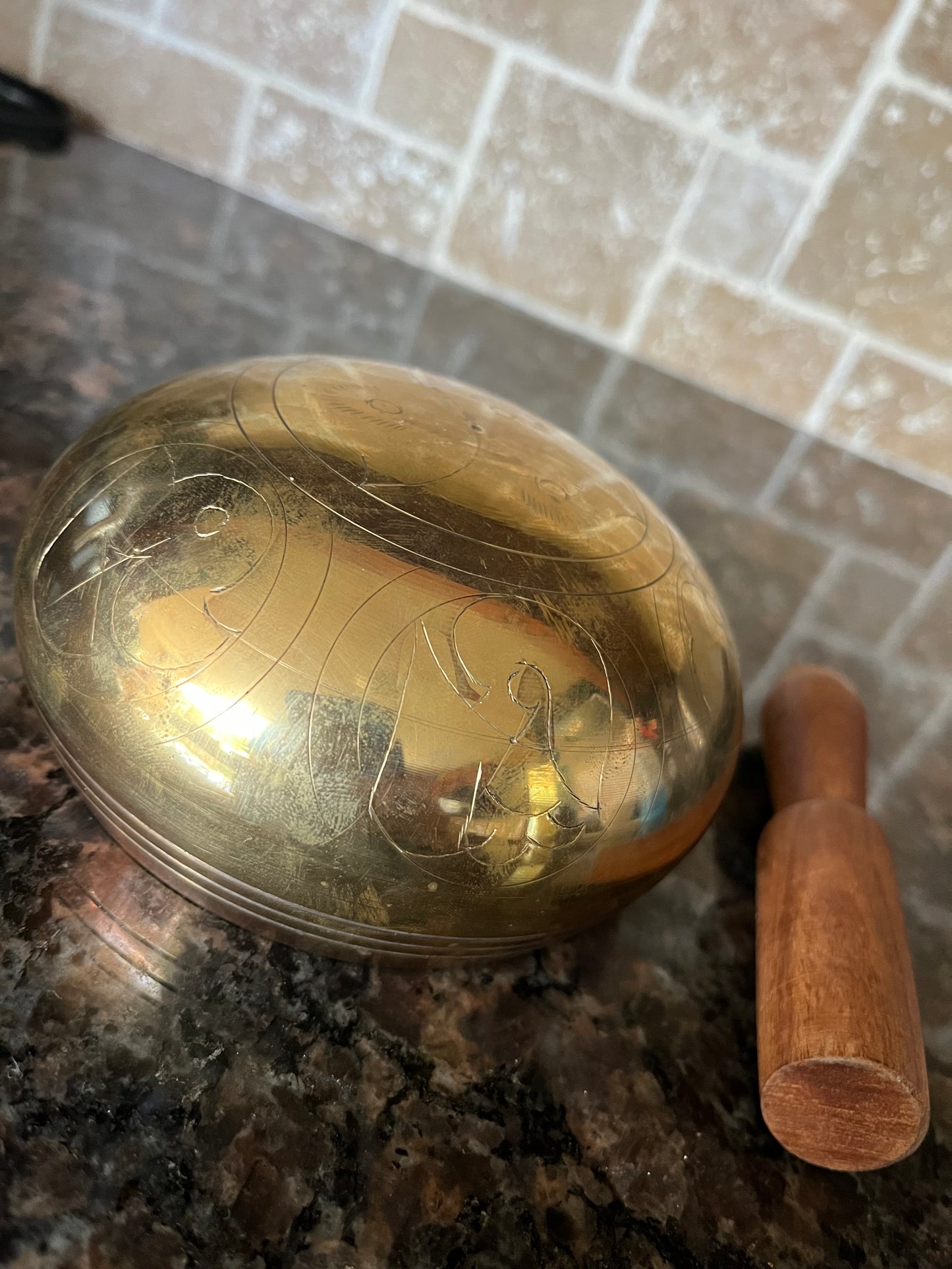 Vintage Tibetan Brass Singing Bowl
