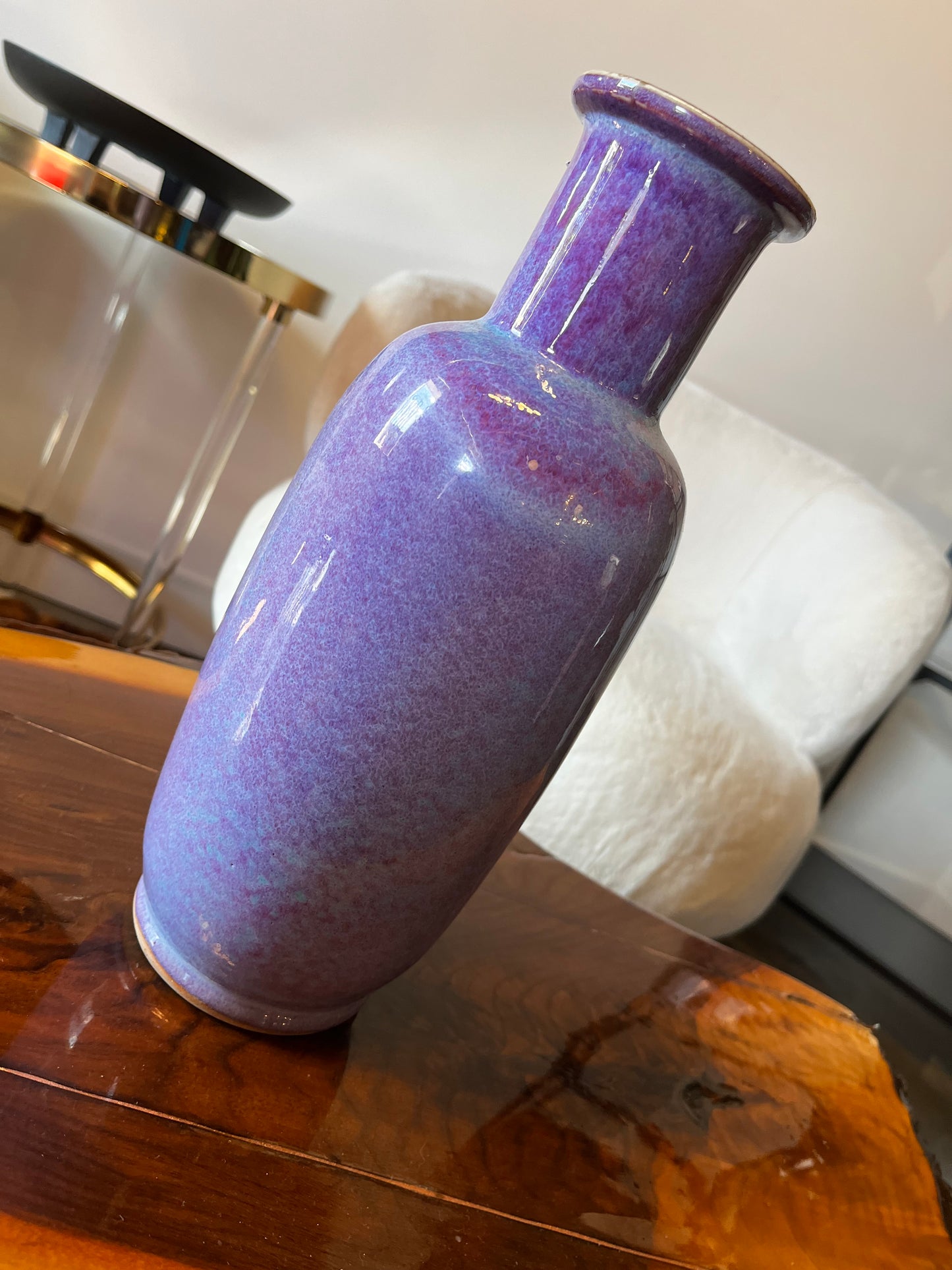 Vintage 1973 Purple Mengrai Kilns Celadon Thailand Vase