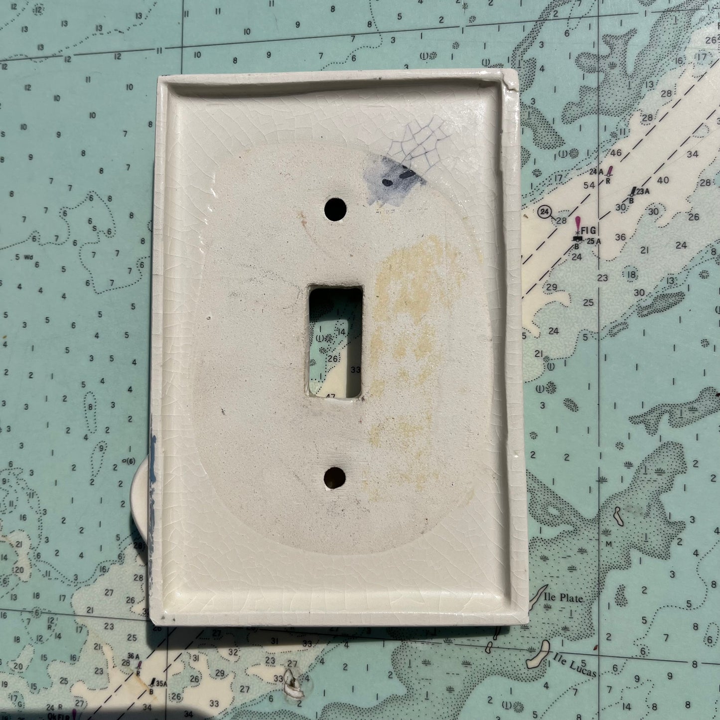 Vintage 90s South Western Cactus Ceramic Switchplate