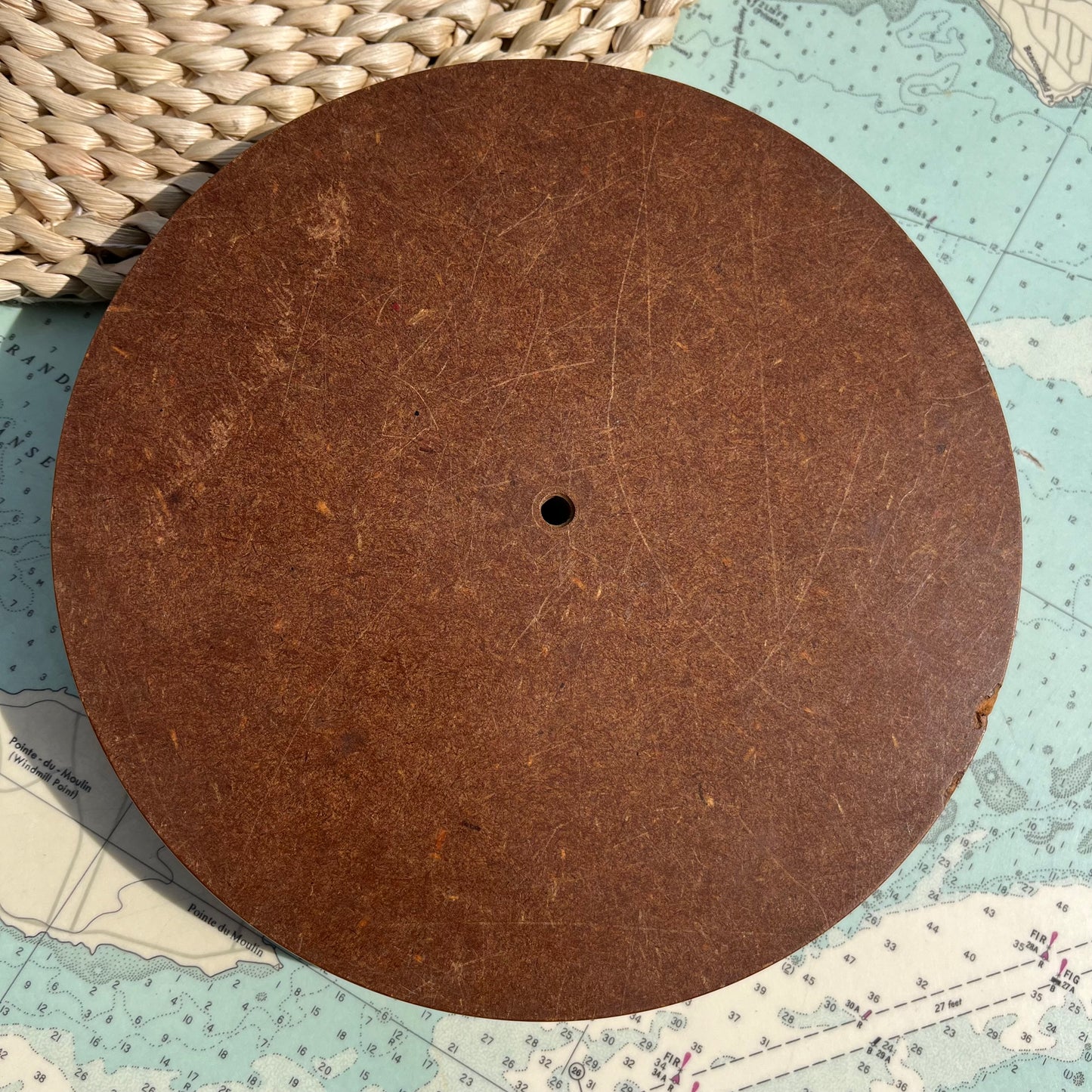 Vintage Three Lane Circular Cribbage Board