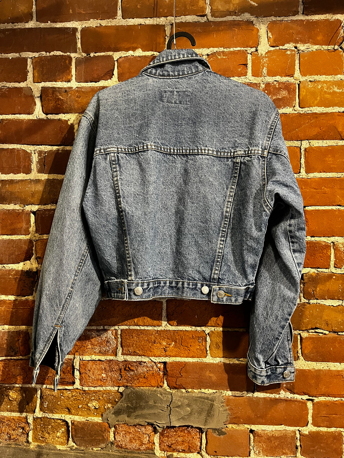 Vintage 90s Cotton Ginny Cropped Light Wash Jean Jacket
