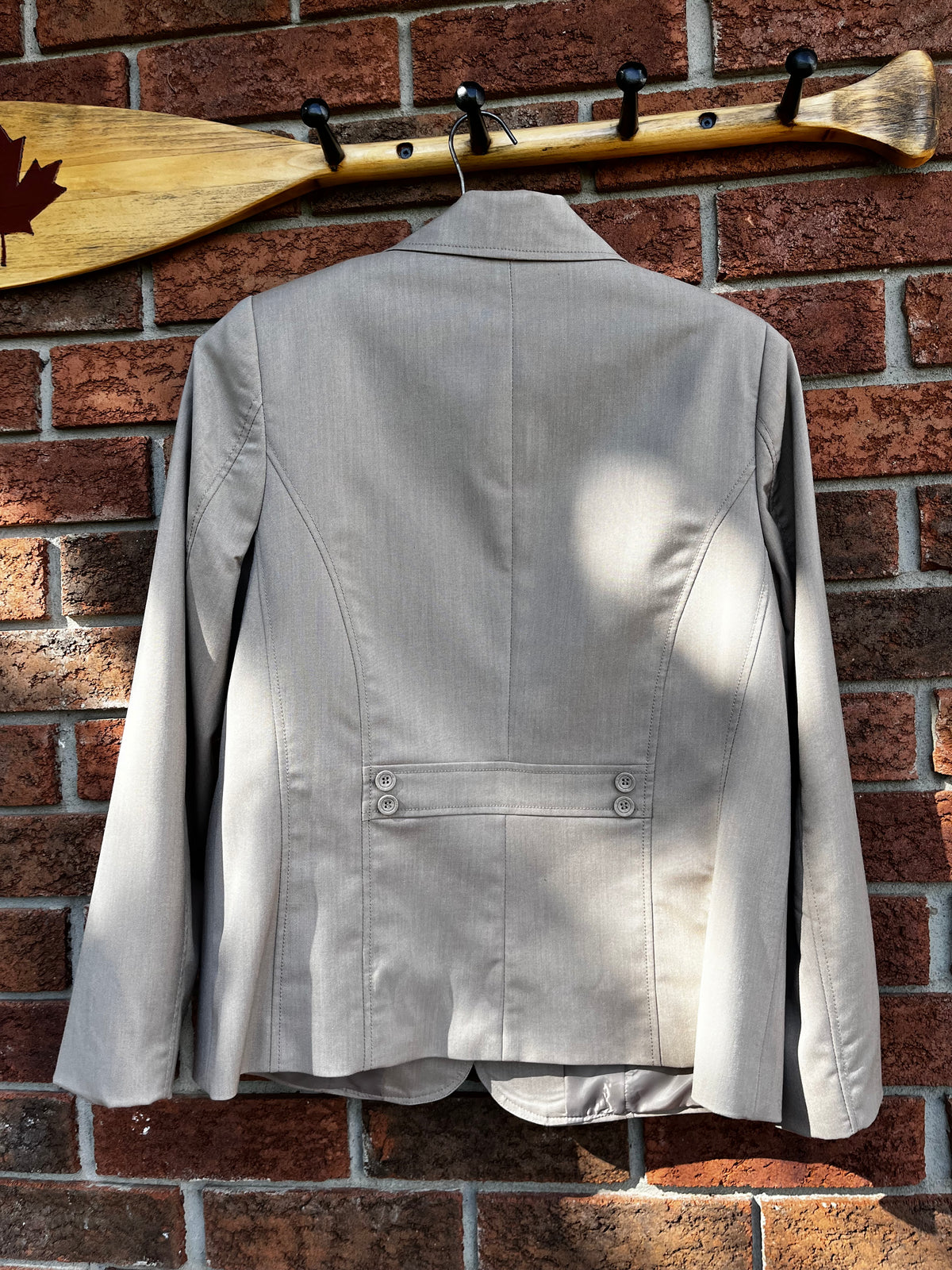 Vintage Y2K Beige Emotions Blazer with Chain Detail