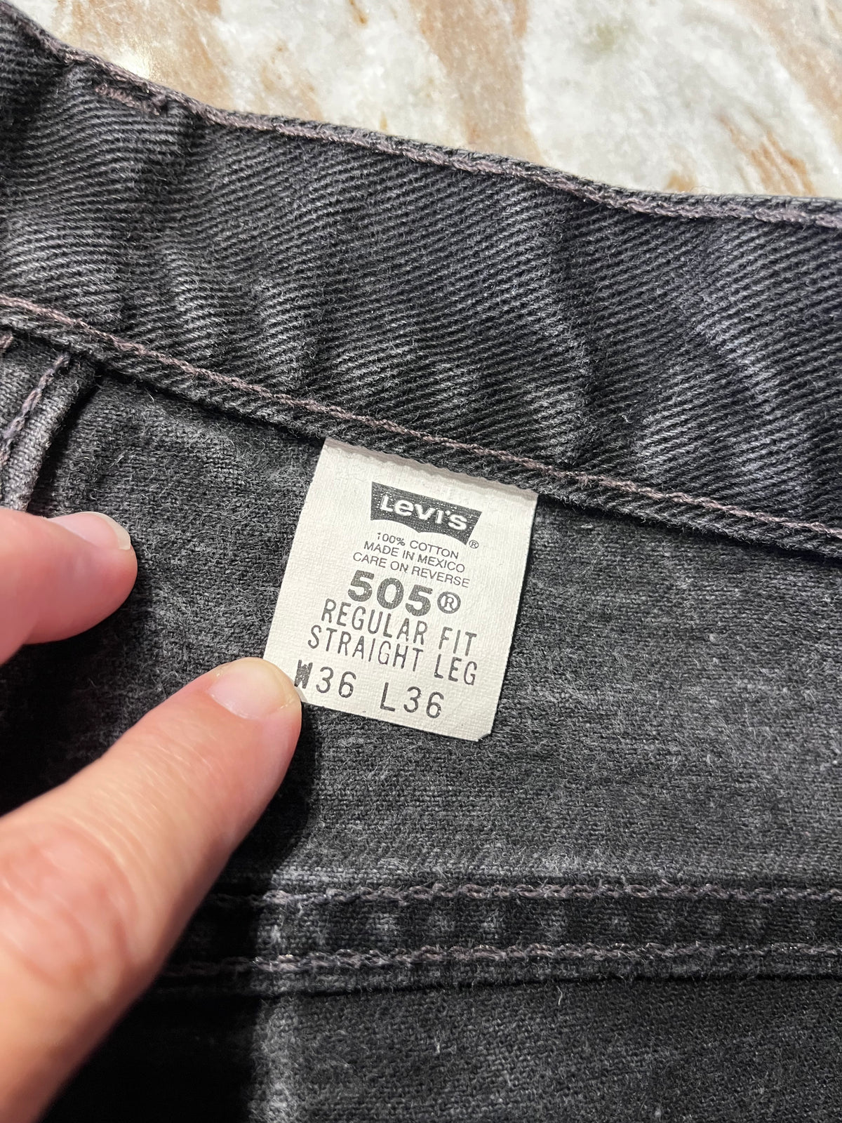 Vintage Levi's 505 Black Straight Leg 36