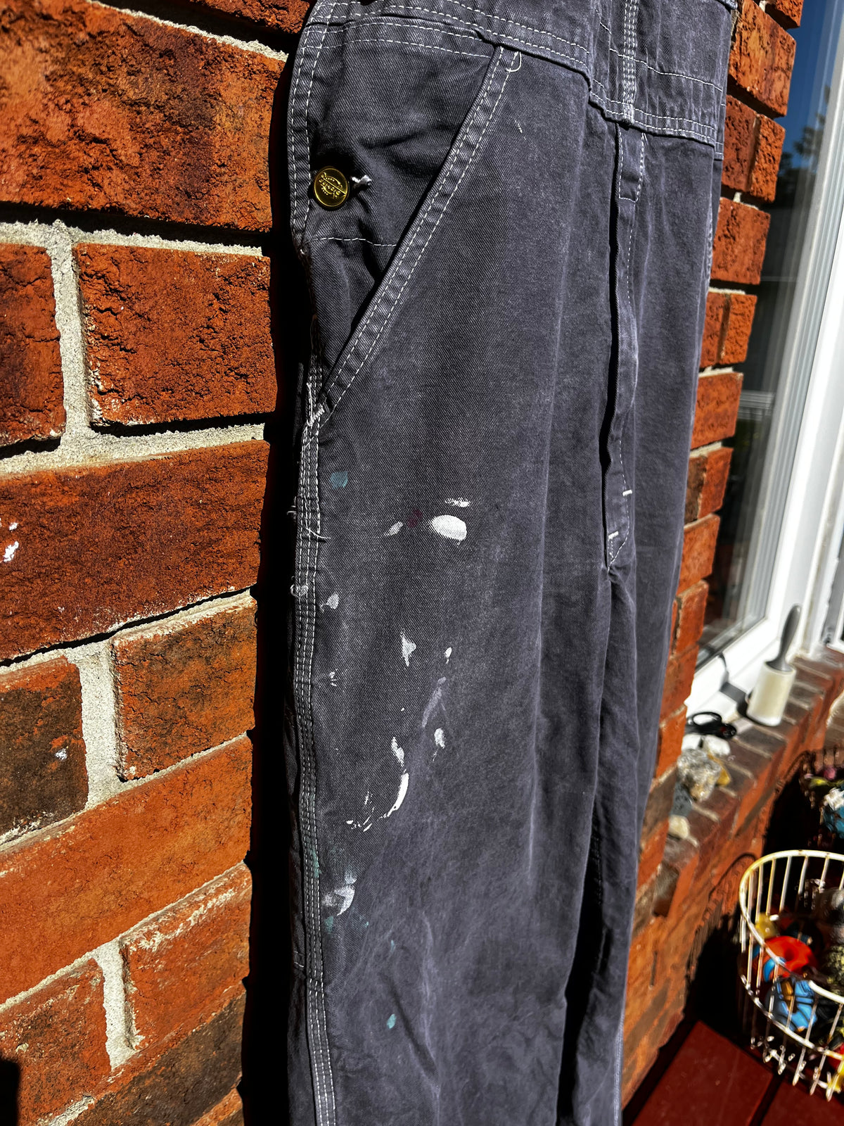 Hand Dyed Dickies Distressed Painters Overalls