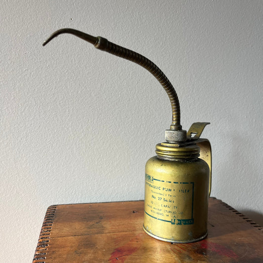 Vintage Eagle Hydraulic Pump Oiler Brass Oil Can