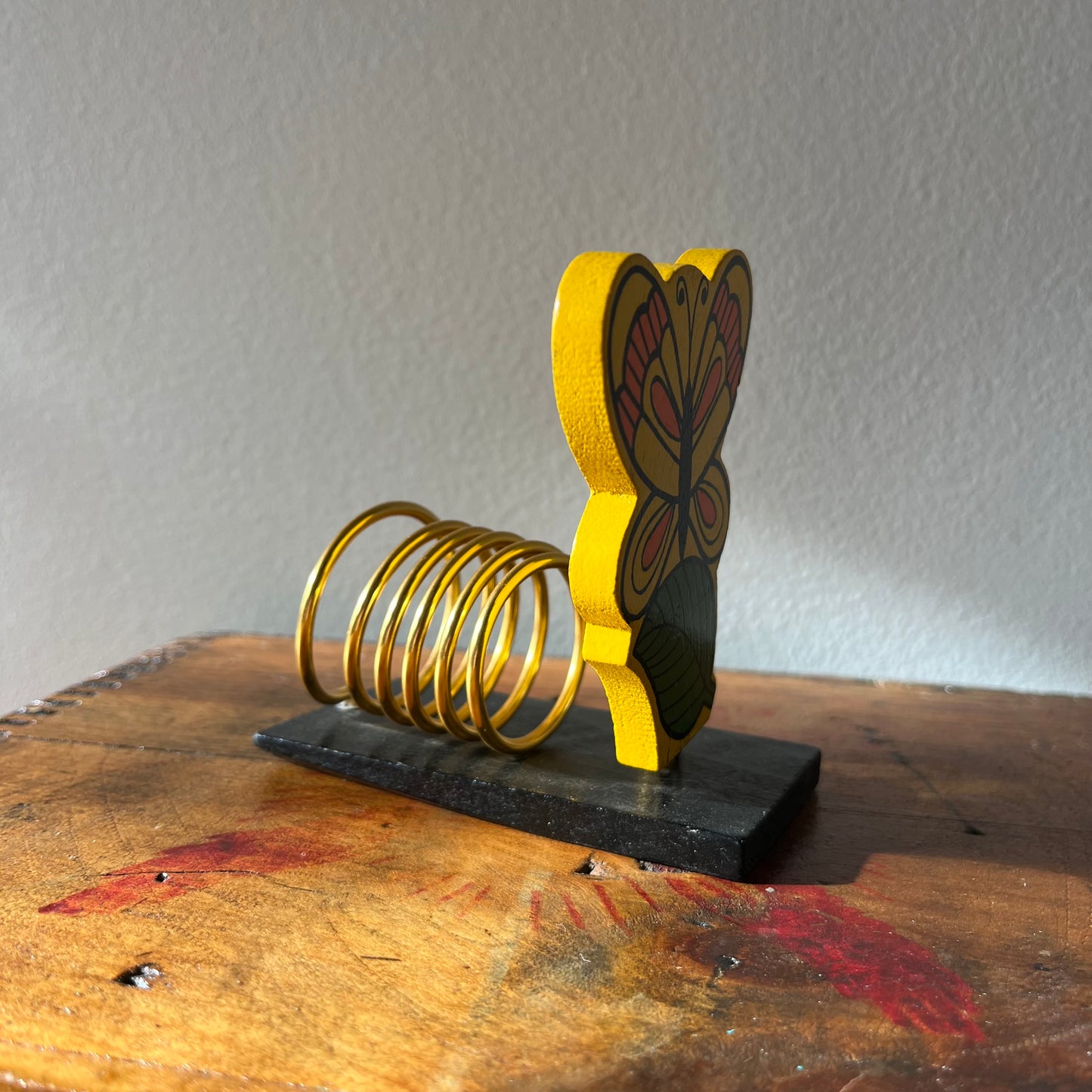 Vintage 70s Butterfly Mail Holder