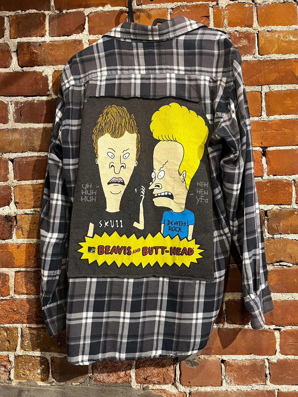 Vintage Beavis and Butthead Flannel Graphic Mash Up