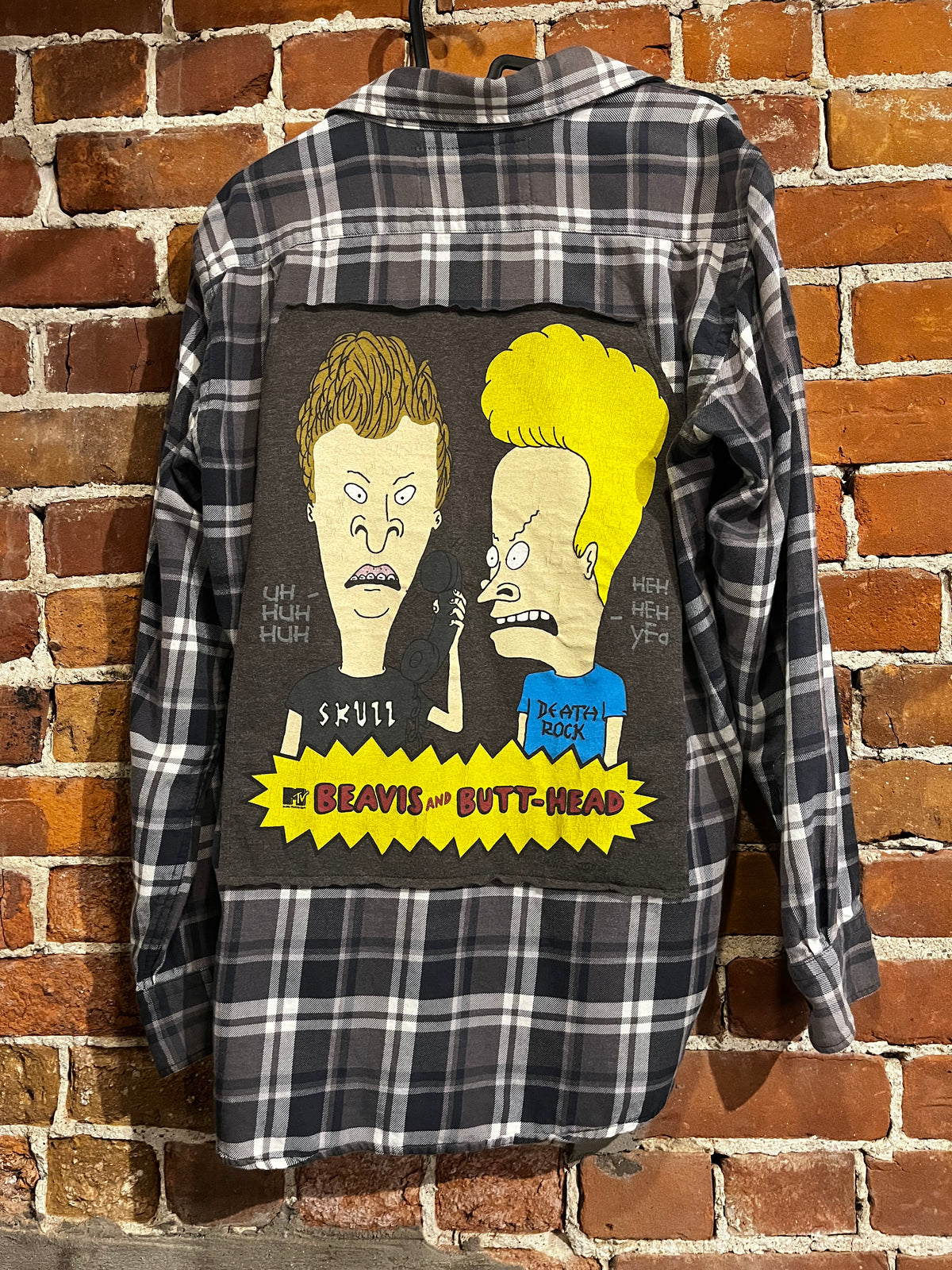 Vintage Beavis and Butthead Flannel Graphic Mash Up