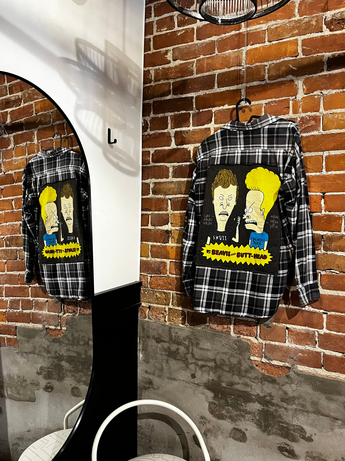 Vintage Beavis and Butthead Flannel Graphic Mash Up