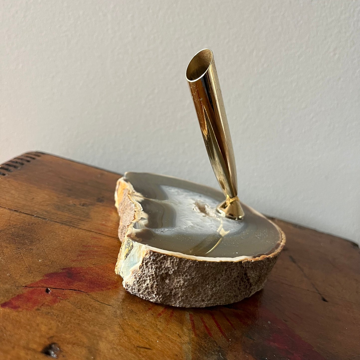 Vintage Agate / Geode Desktop Pen Holder