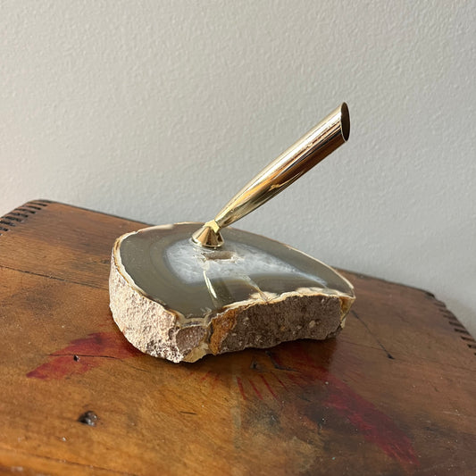 Vintage Agate / Geode Desktop Pen Holder