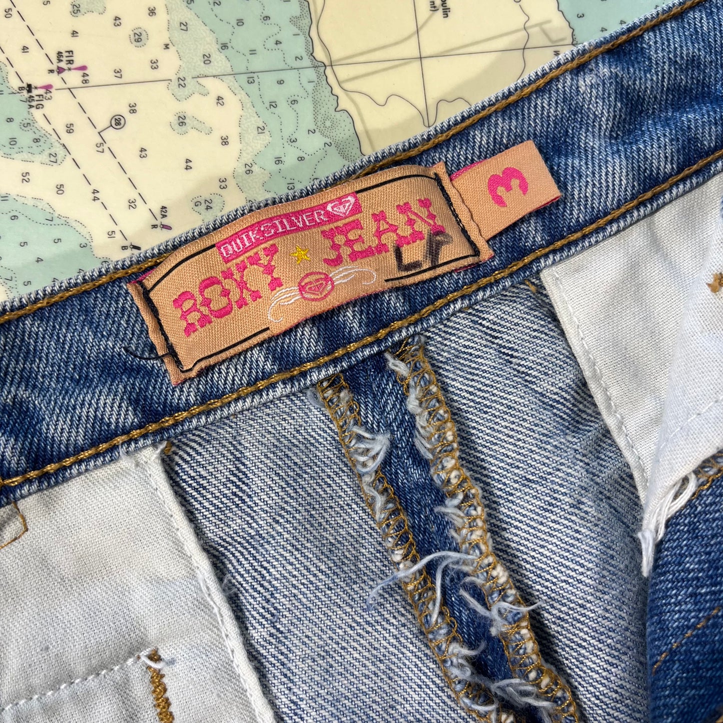 Vintage Roxy Jean / Quiksilver Denim Skirt
