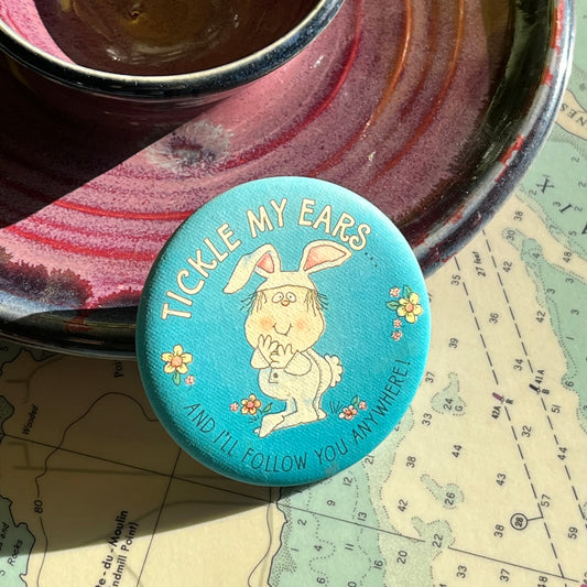 Vintage Easter Bunny Pinback Button