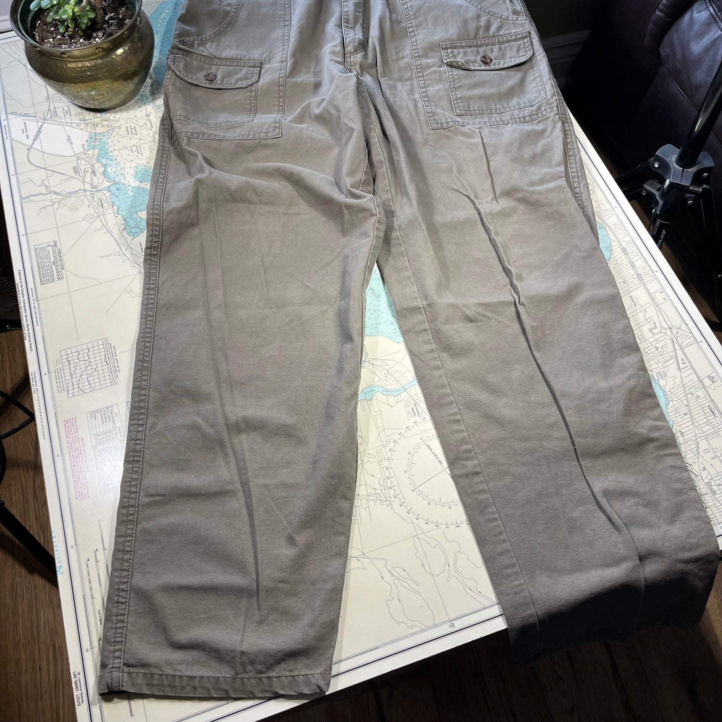 Vintage Green Khaki R&R Cargo Pants