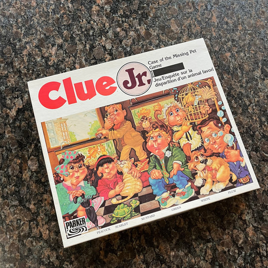 Vintage 1989 Clue Jr. Case of the Missing Pet Board Game