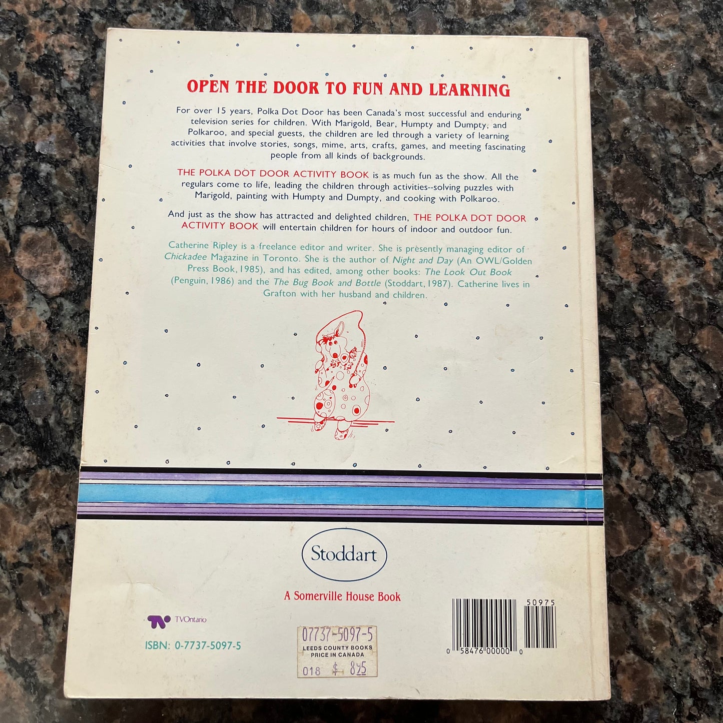 Vintage 1987 TVO The Polka Dot Door Activity Book