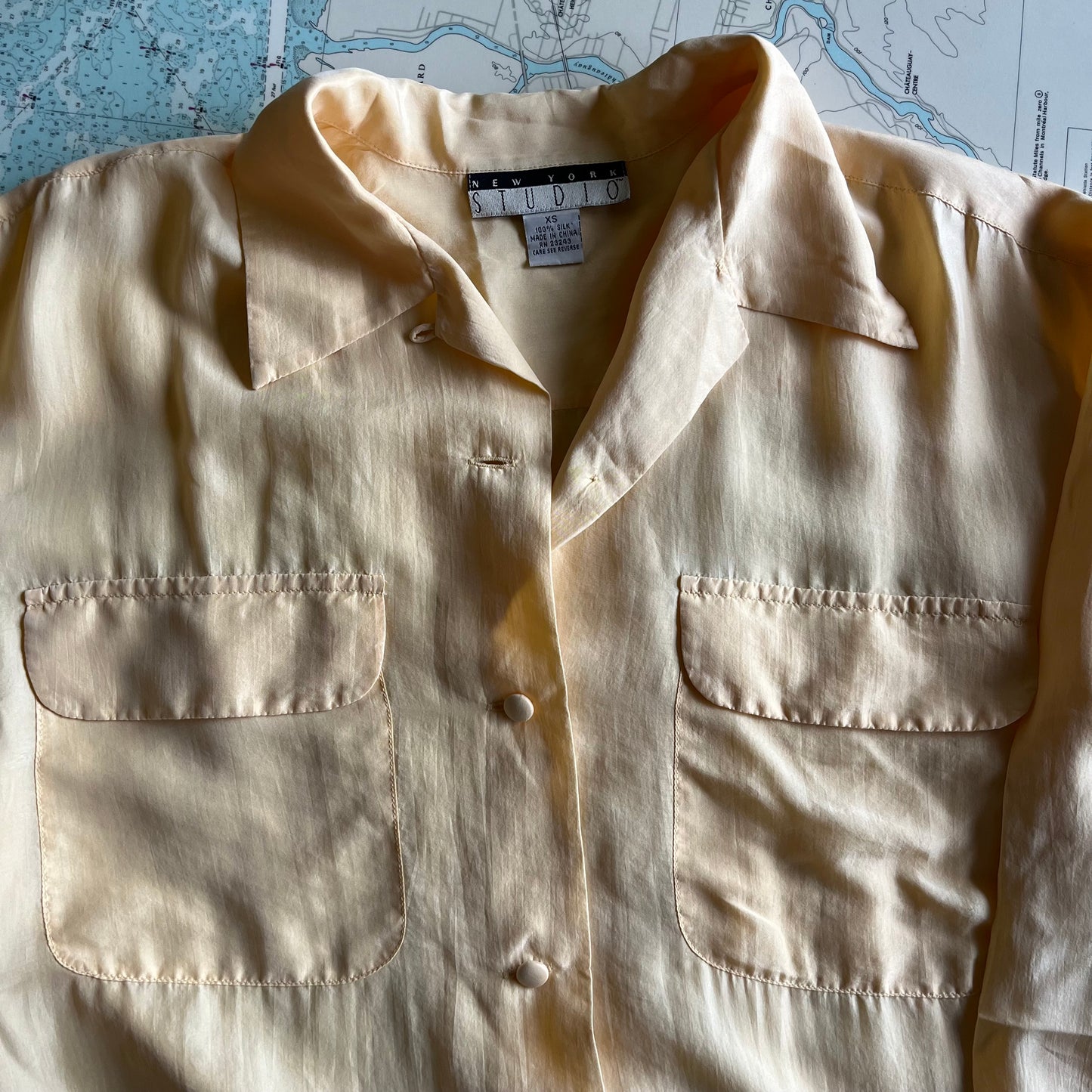 Vintage 90s New York Studio Silk Blouse