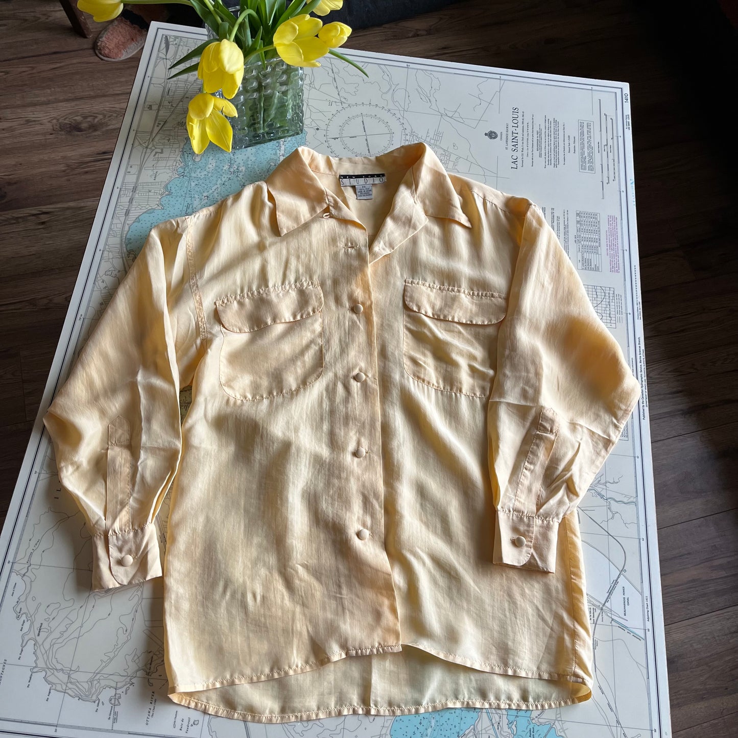 Vintage 90s New York Studio Silk Blouse